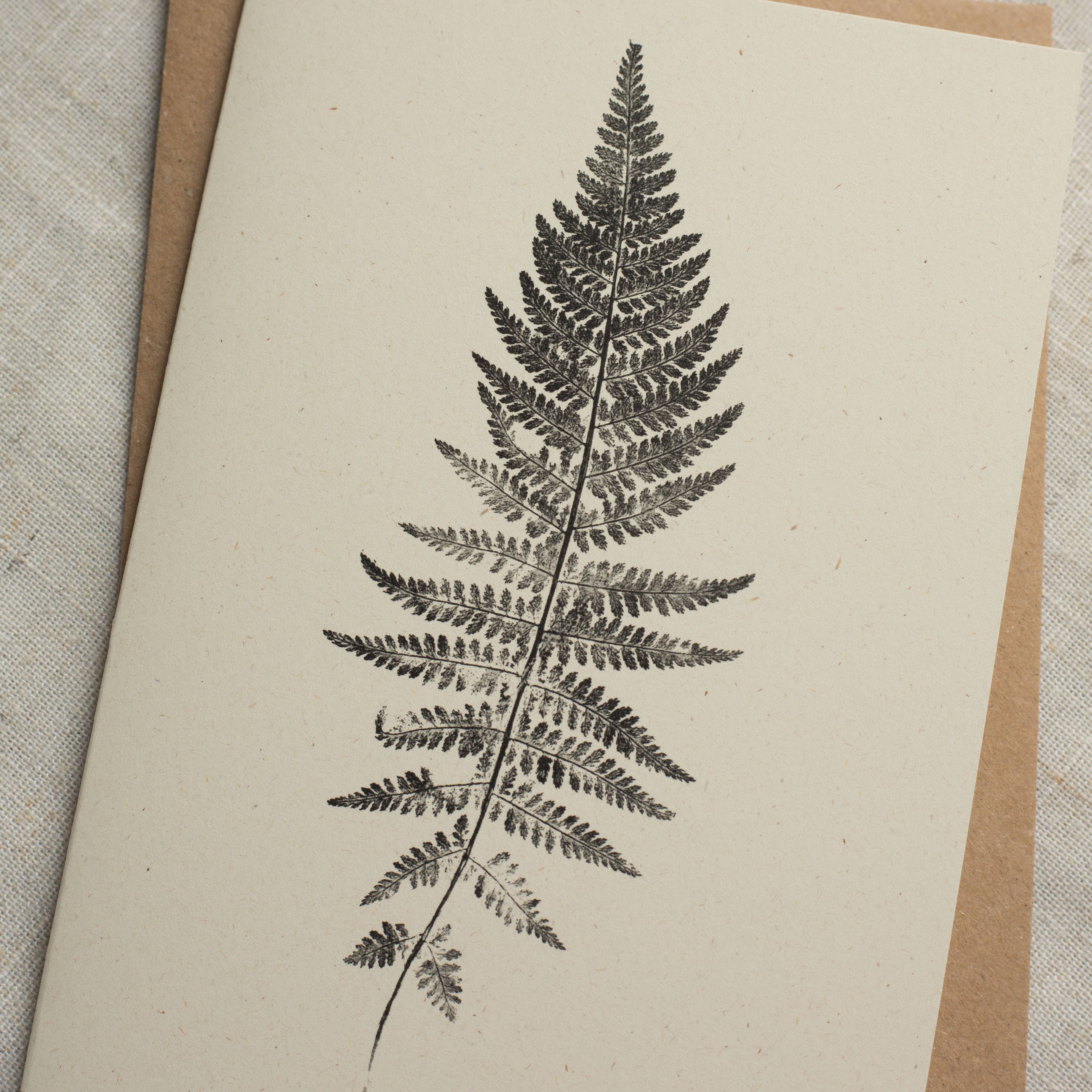 Woodfern Botanical Monoprint Card by Alicia Breakspear