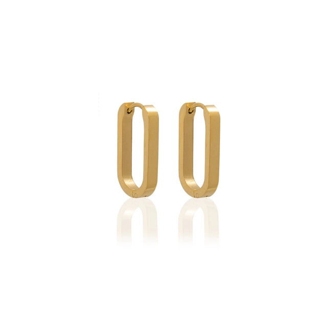 Maeve Oval Hoops in Gold or Silver by A Weathered Penny