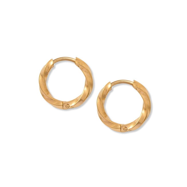 Bay Hoop Earrings in Gold by A Weathered Penny | Lifestory