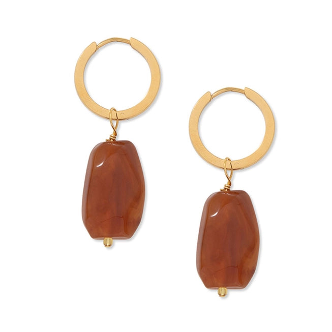 Maple Hoop Earrings in Gold by A Weathered Penny