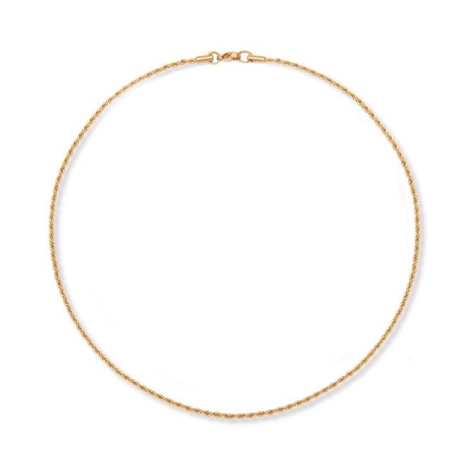 Delicate Rope Chain Necklace in Gold by A Weathered Penny