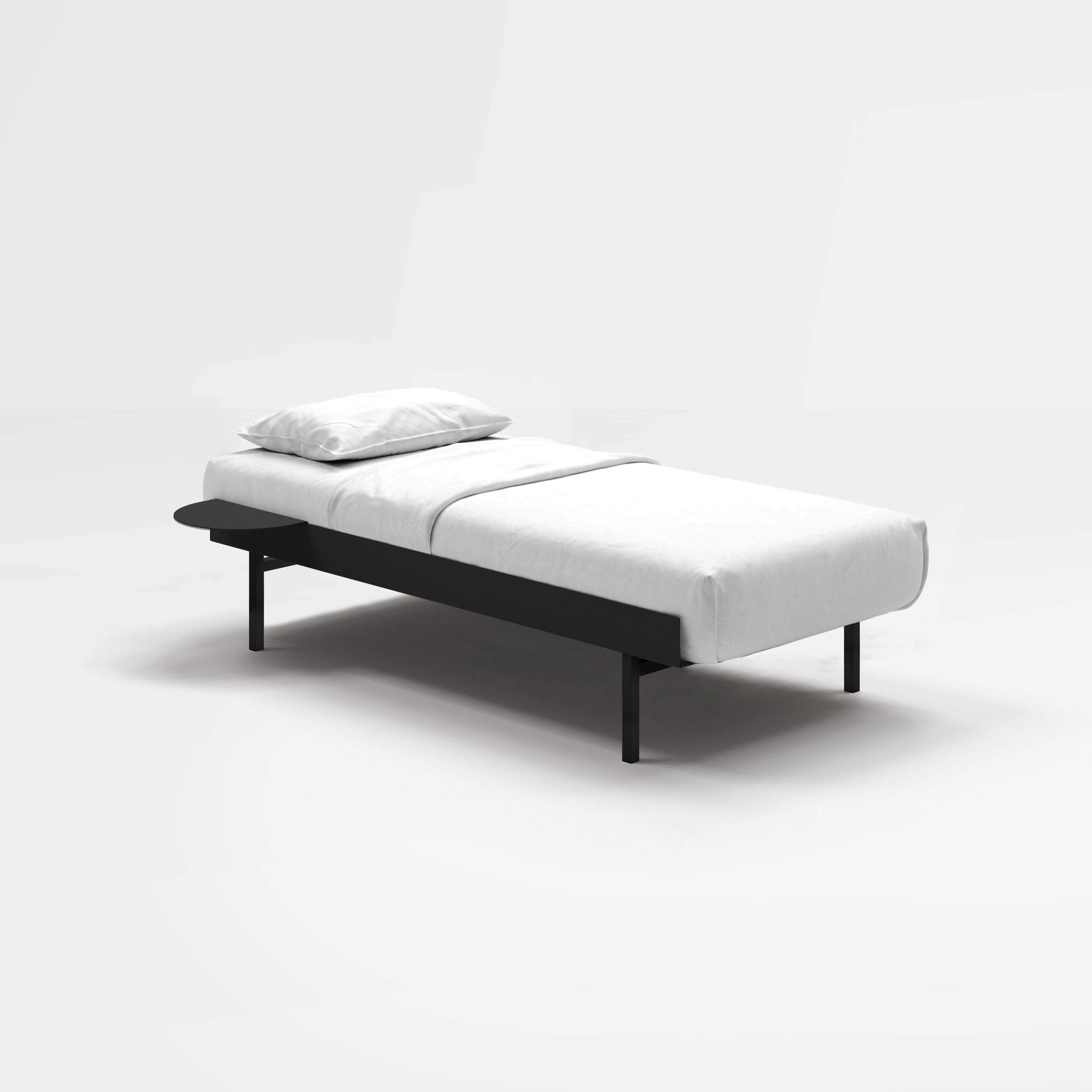 Moebe 90cm high bed in black - Lifestory