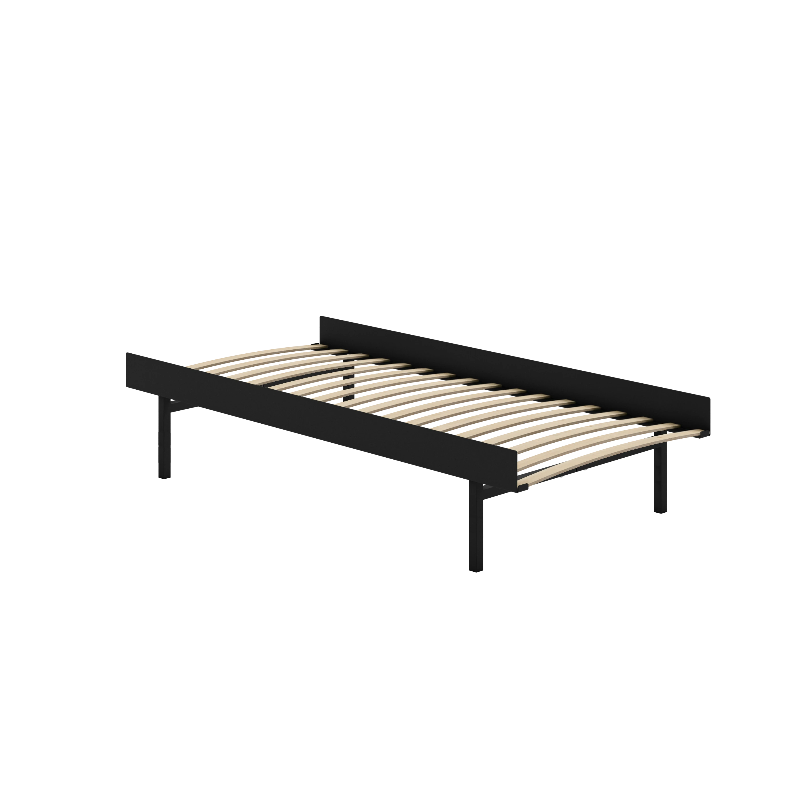 Moebe 90cm high bed in black - Lifestory