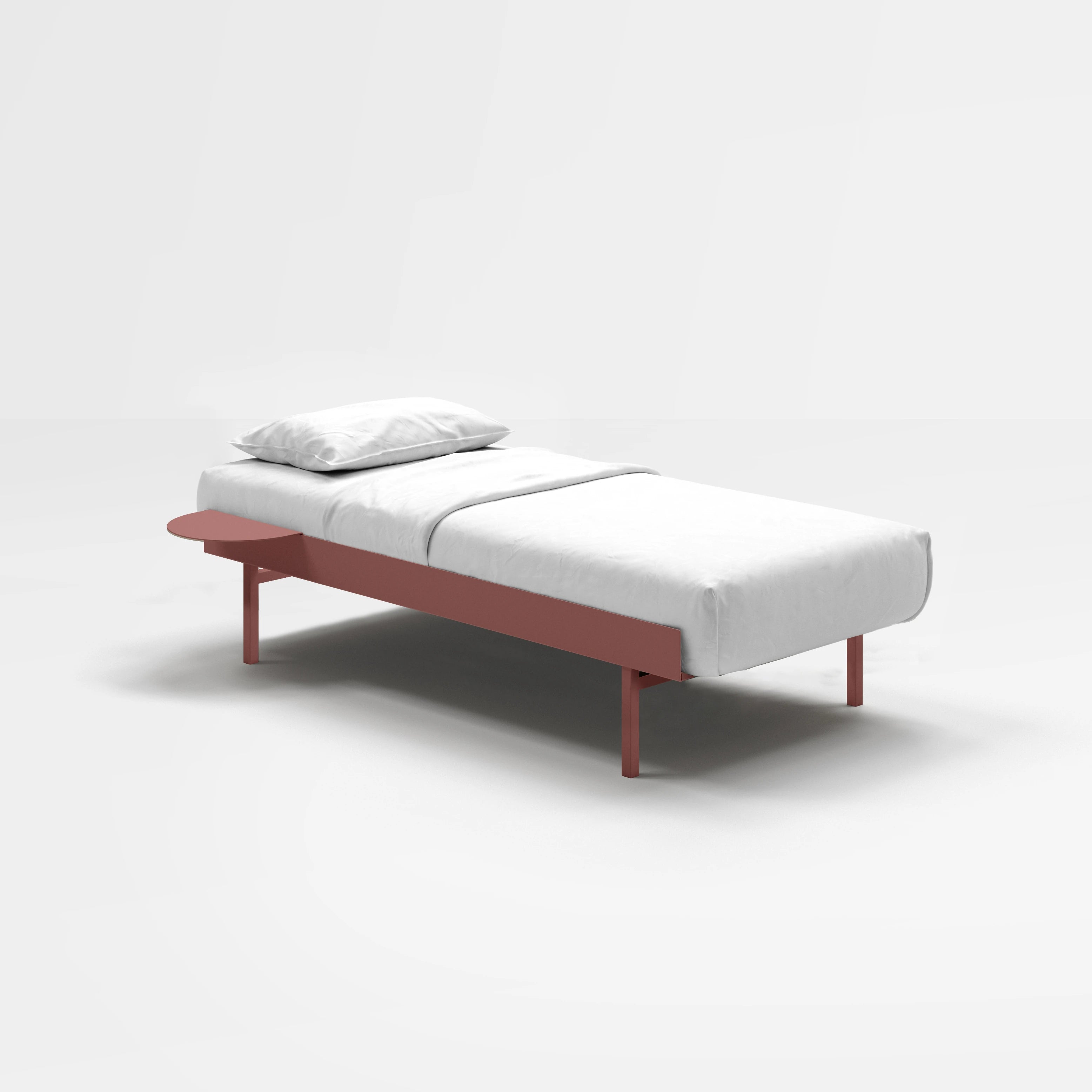 Moebe 90cm high bed in dusty rose - Lifestory