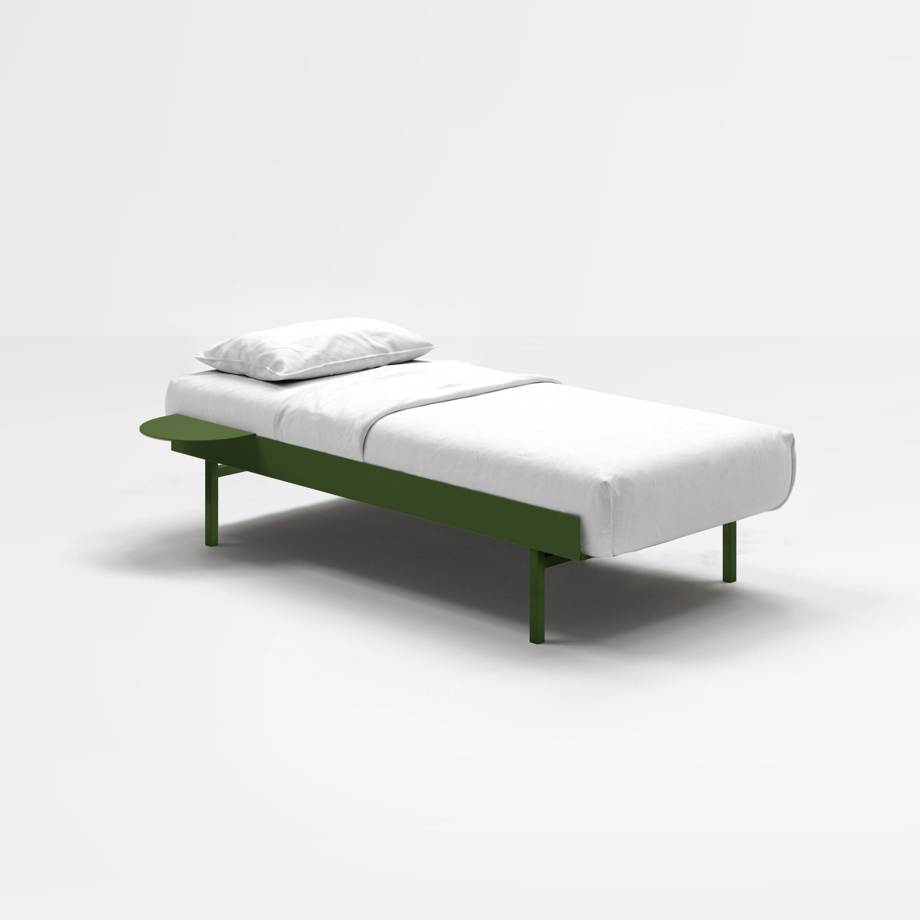 Moebe 90cm high bed in pine green - Lifestory