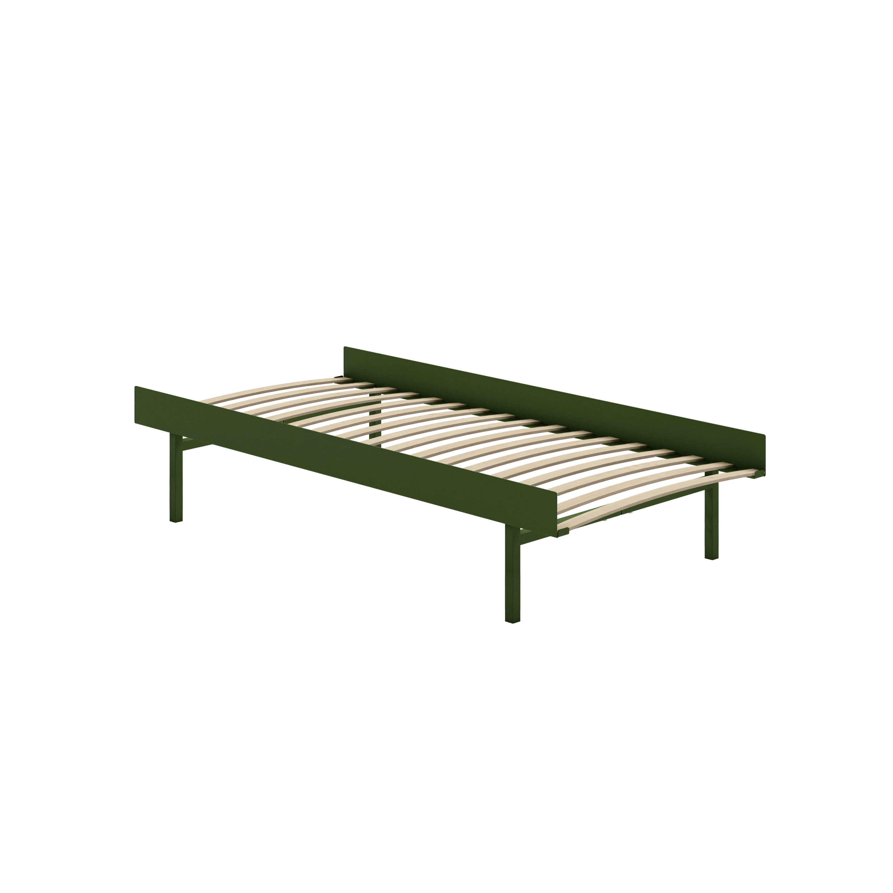 Moebe 90cm high bed in pine green - Lifestory