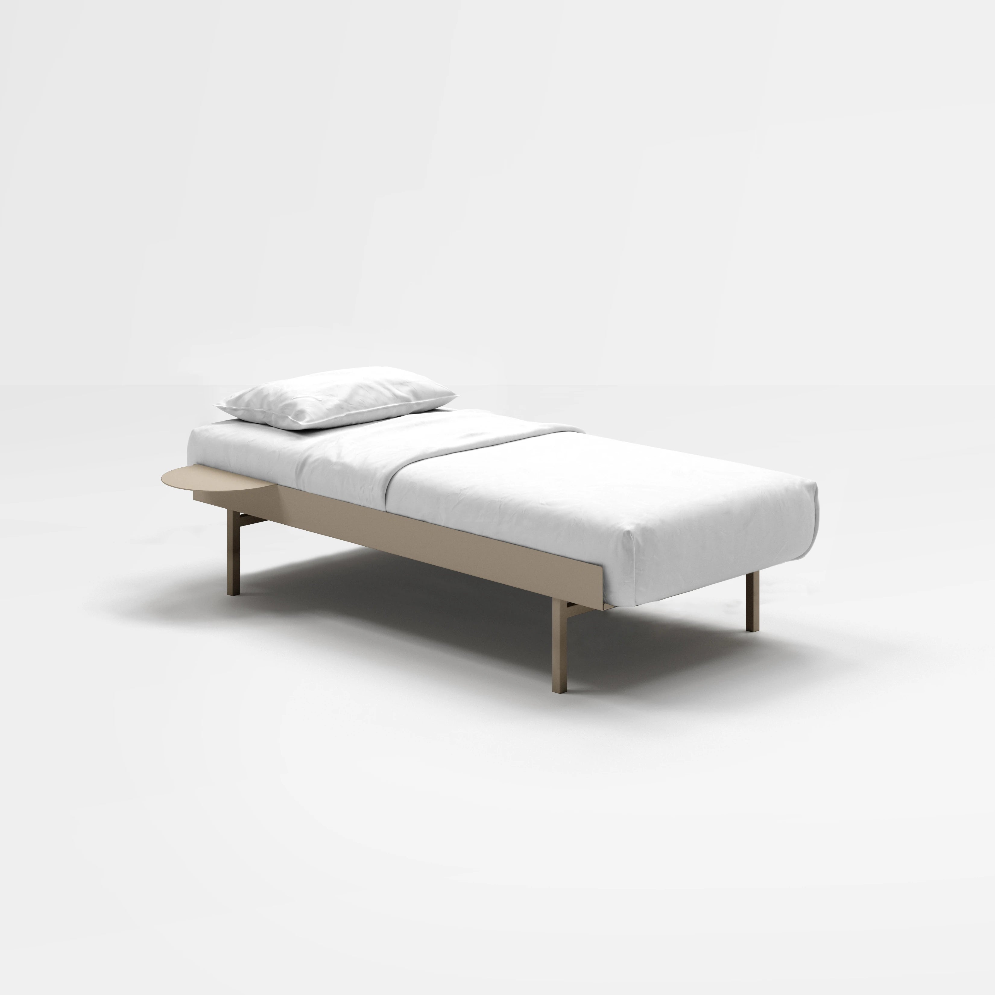 Moebe 90cm high bed in sand - Lifestory