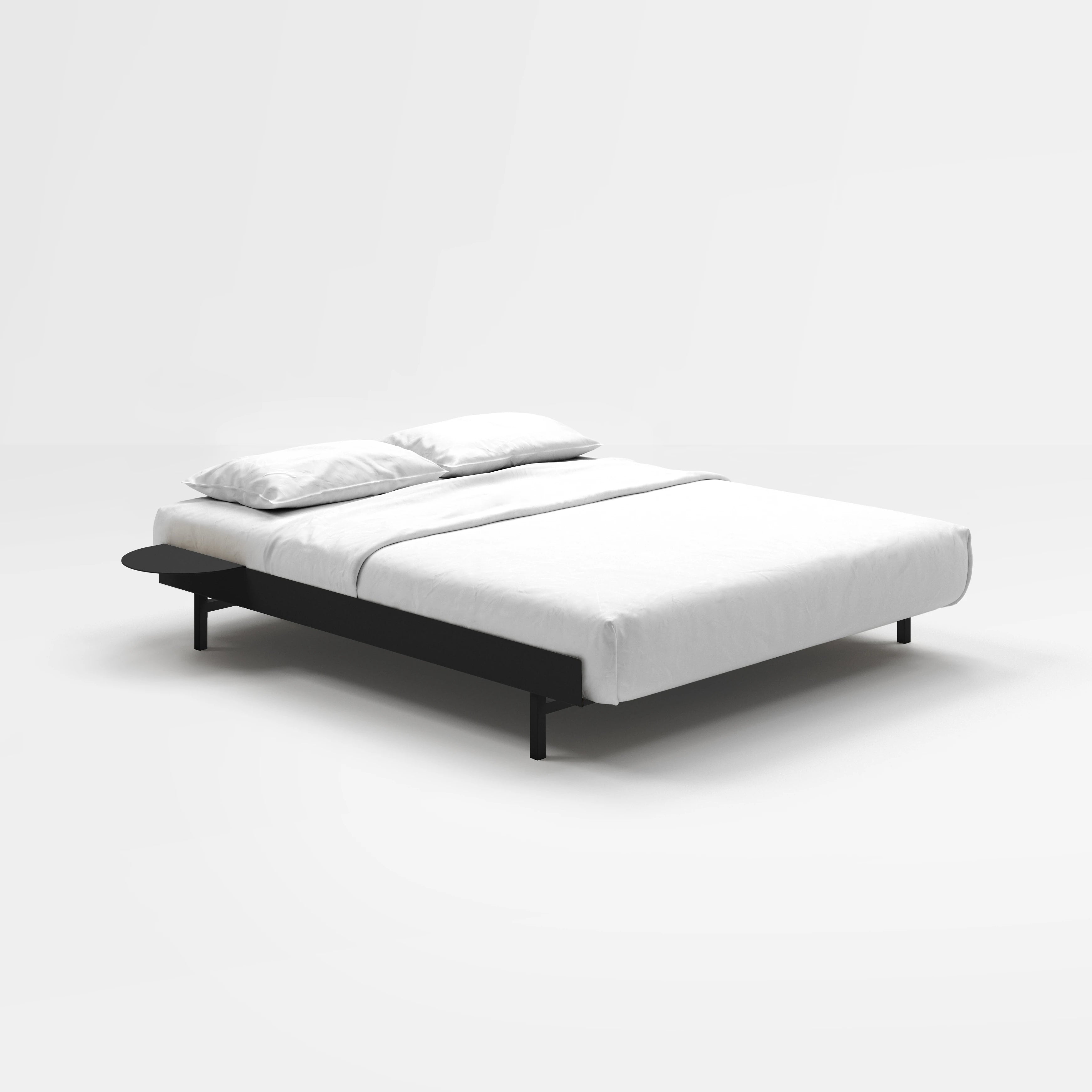 140-180cm bed in black by Moebe