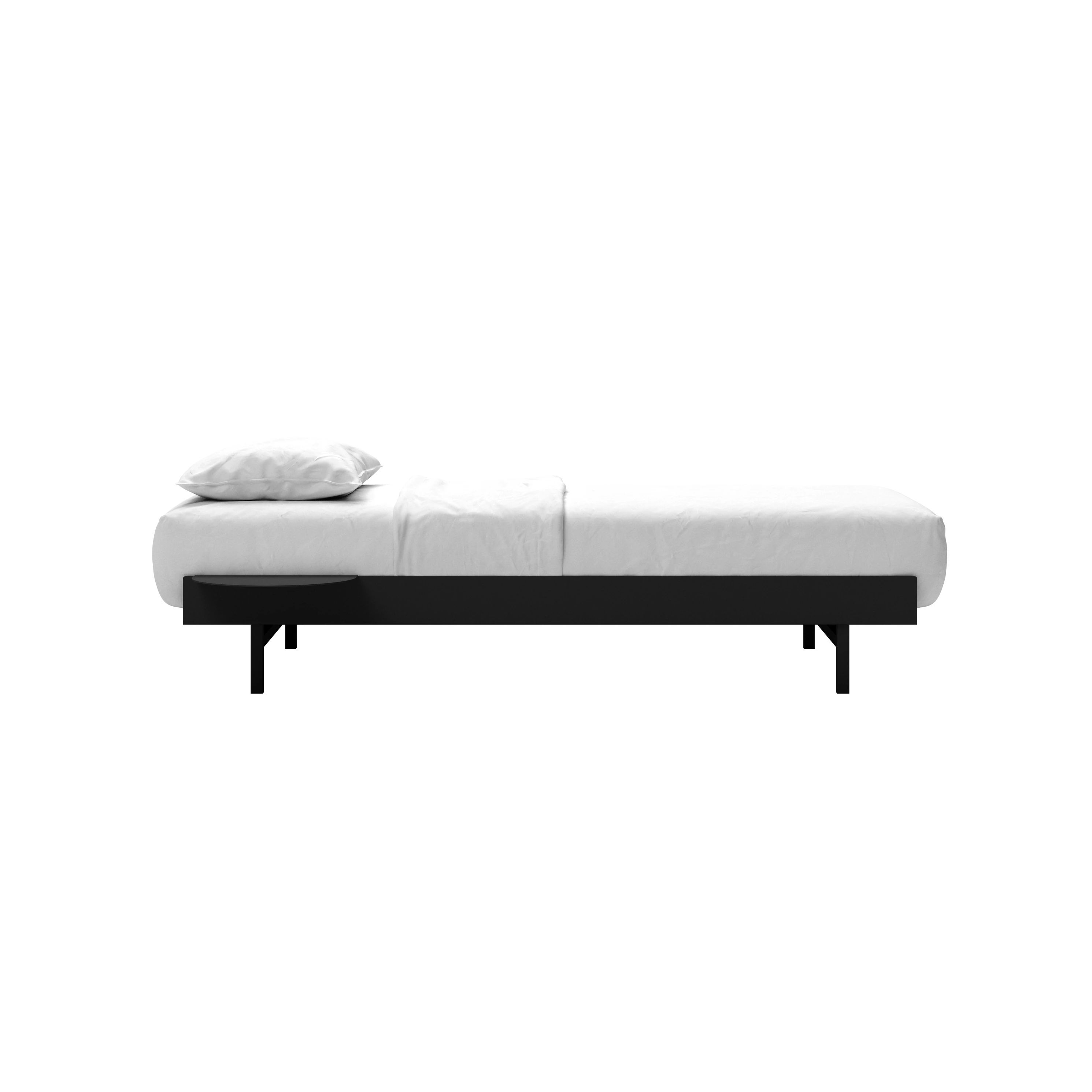 90 cm bed low by Moebe in Black - Lifestory