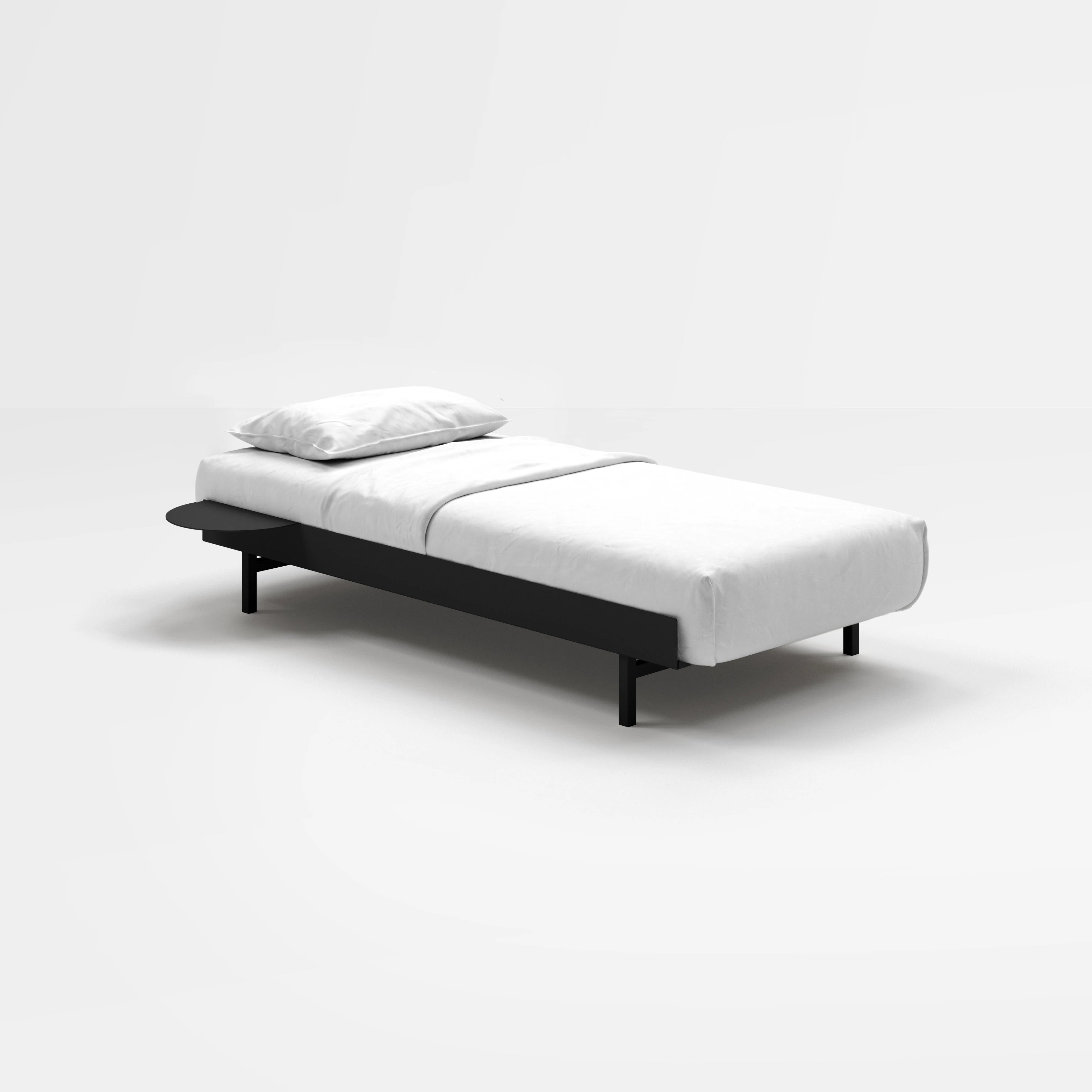 90 cm bed low by Moebe in Black - Lifestory