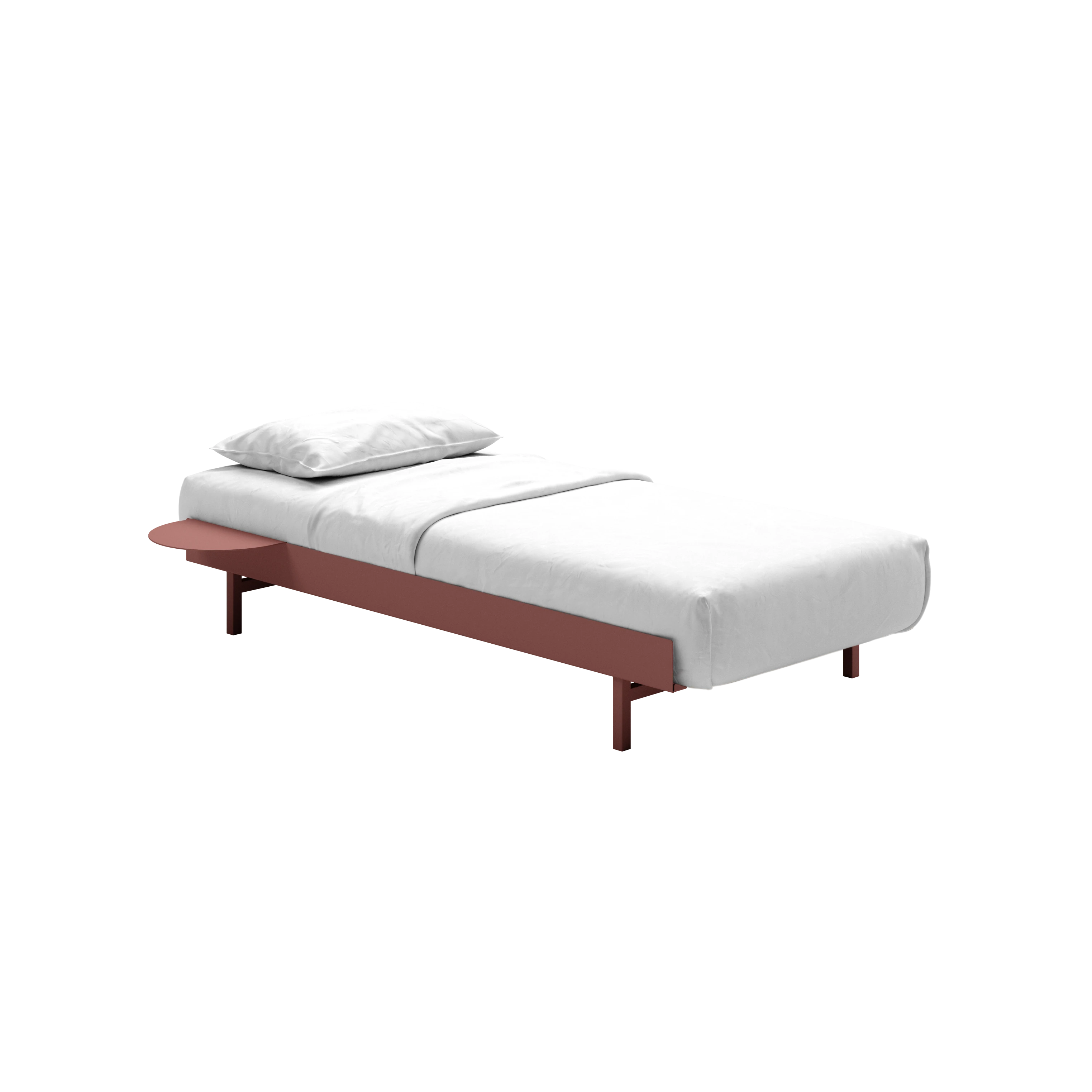 90 cm bed low by Moebe in Dusty Rose - Lifestory