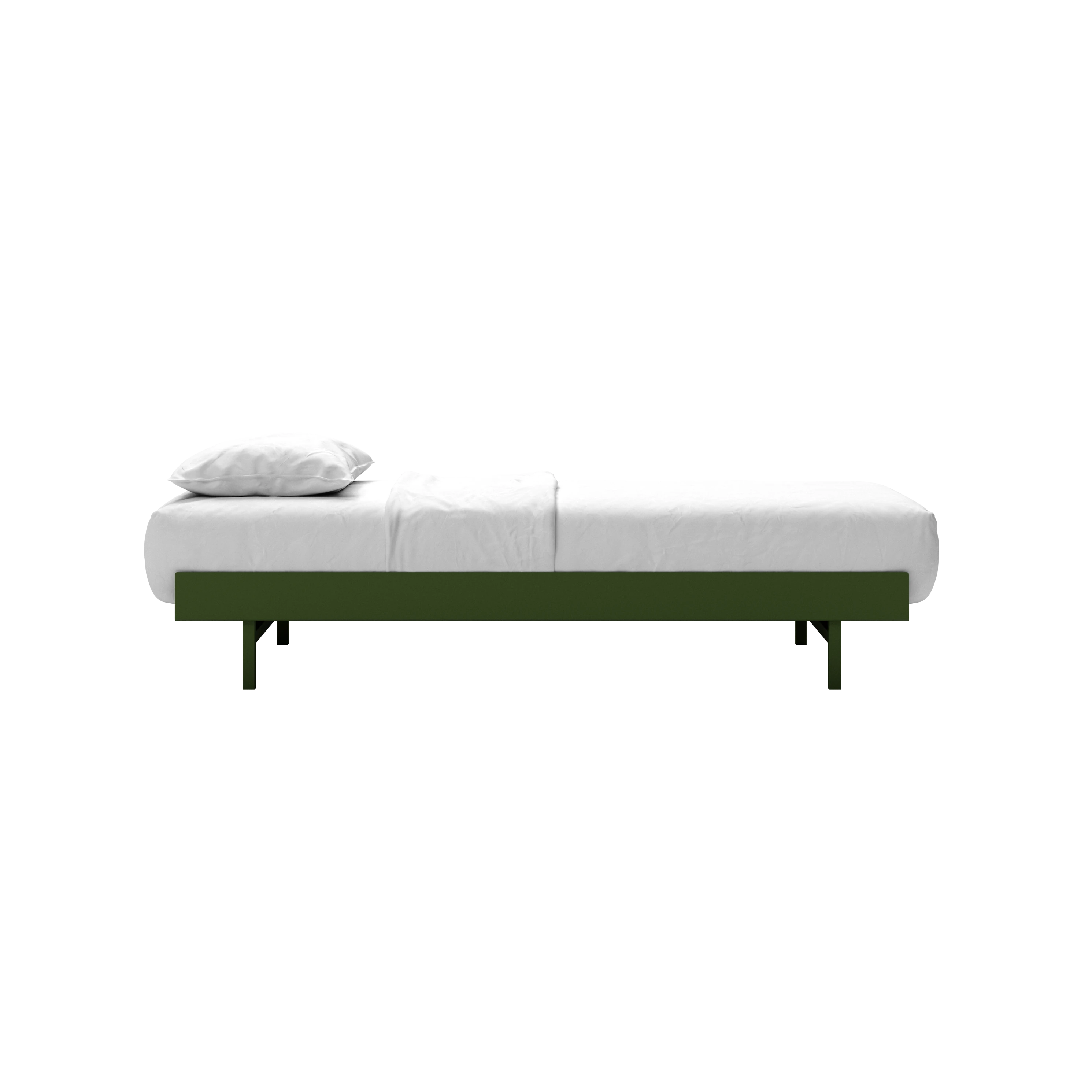 90 cm bed low by Moebe in Pine Green - Lifestory