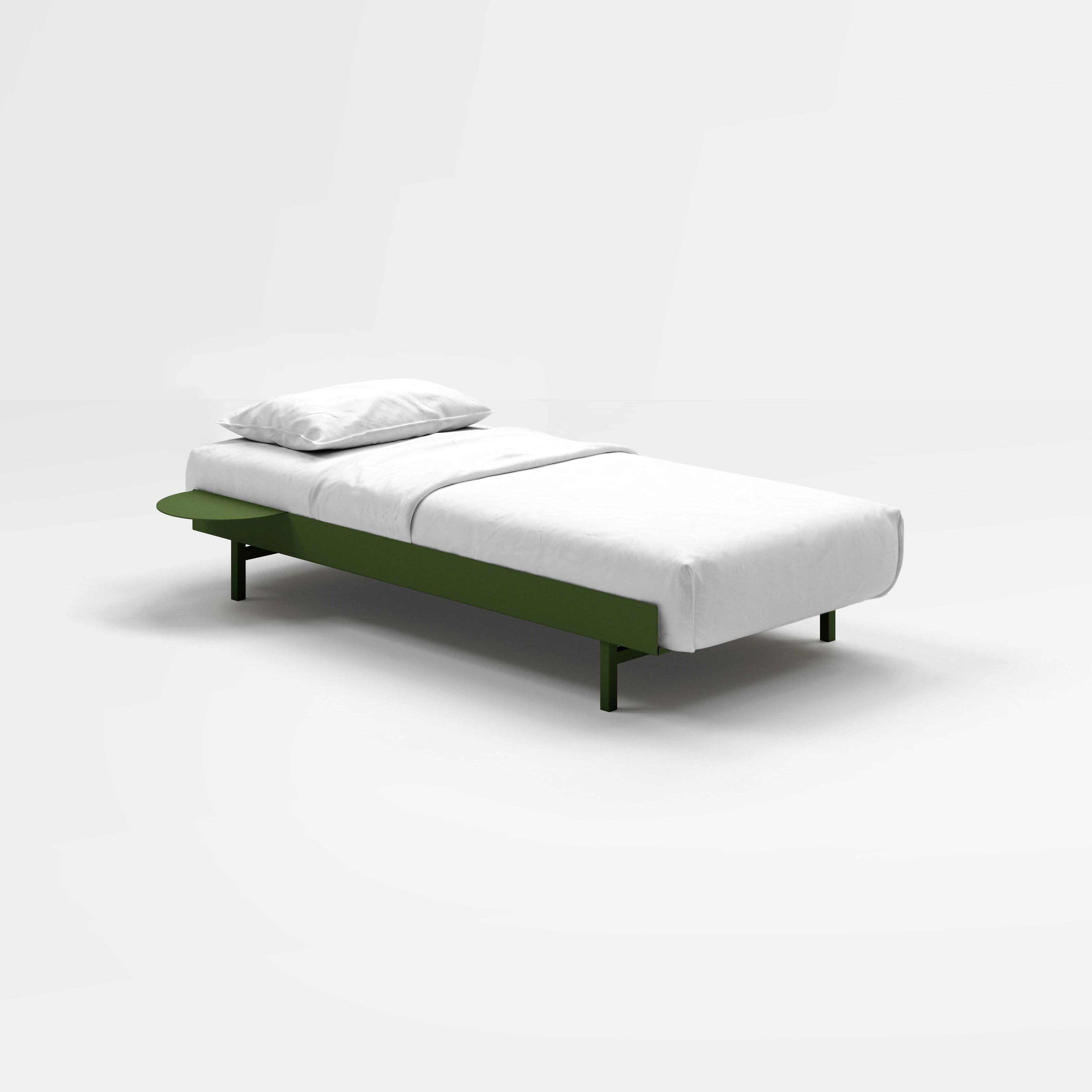 90 cm bed low by Moebe in Pine Green - Lifestory