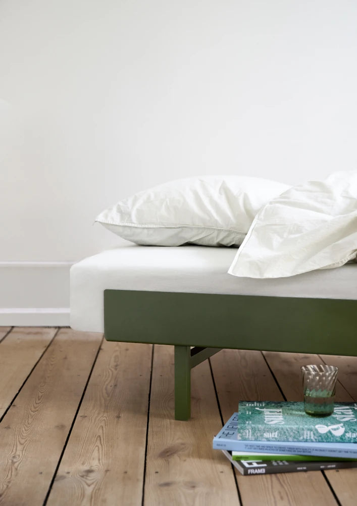 90 cm bed low by Moebe in Pine Green - Lifestory