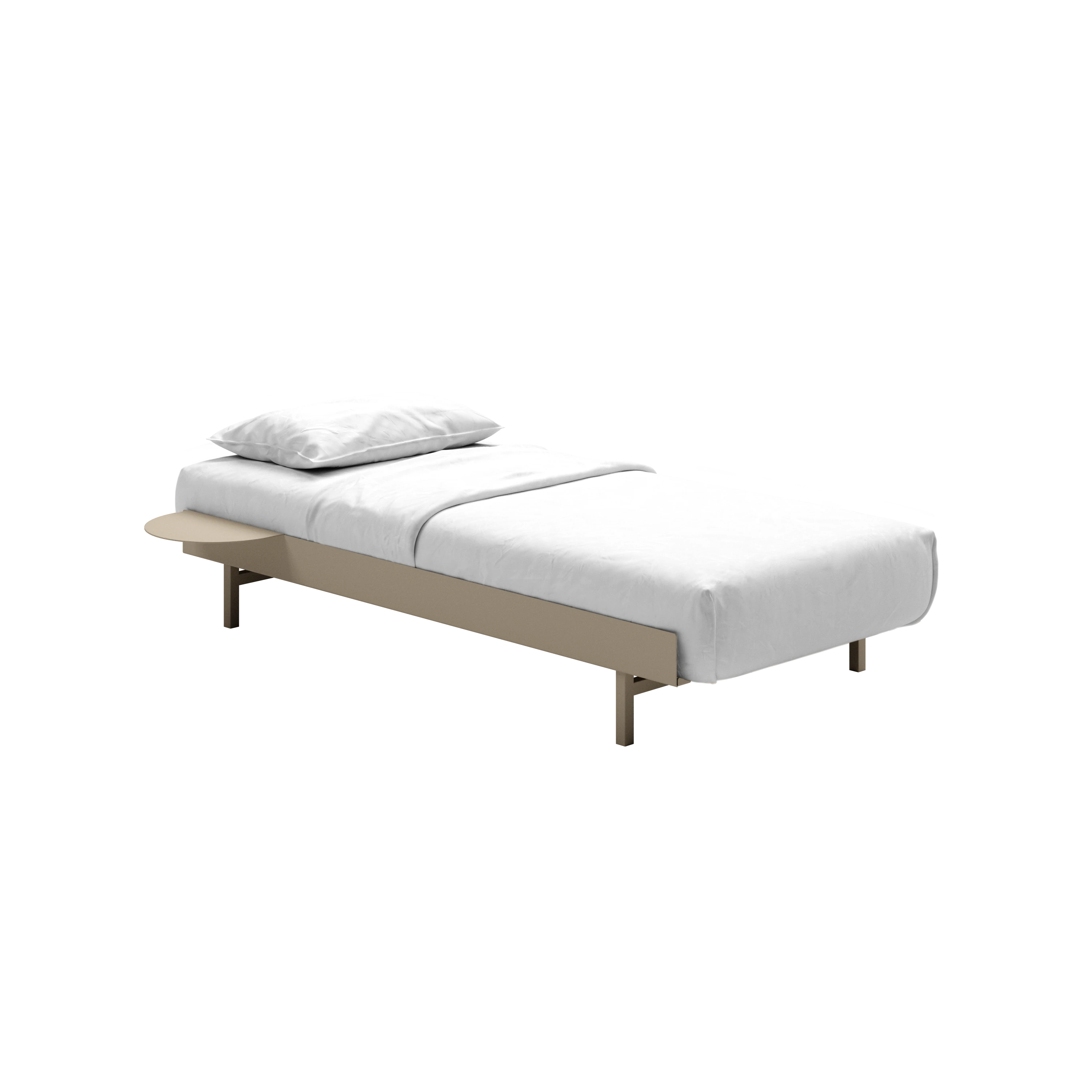 90 cm bed low by Moebe in Sand - Lifestory