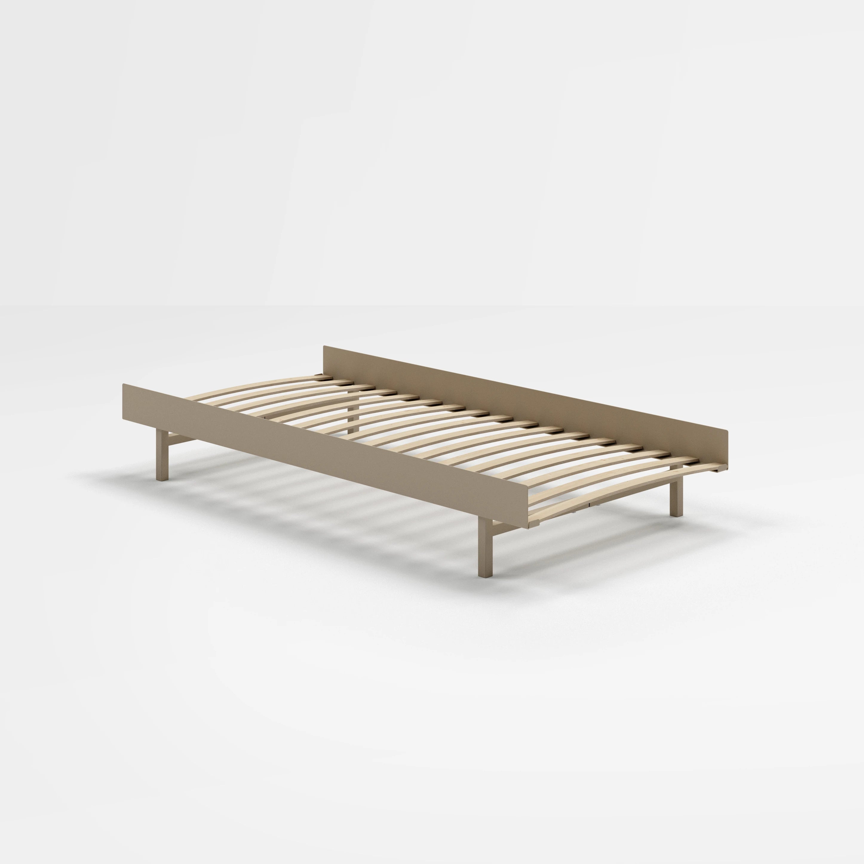 90 cm bed low by Moebe in Sand - Lifestory