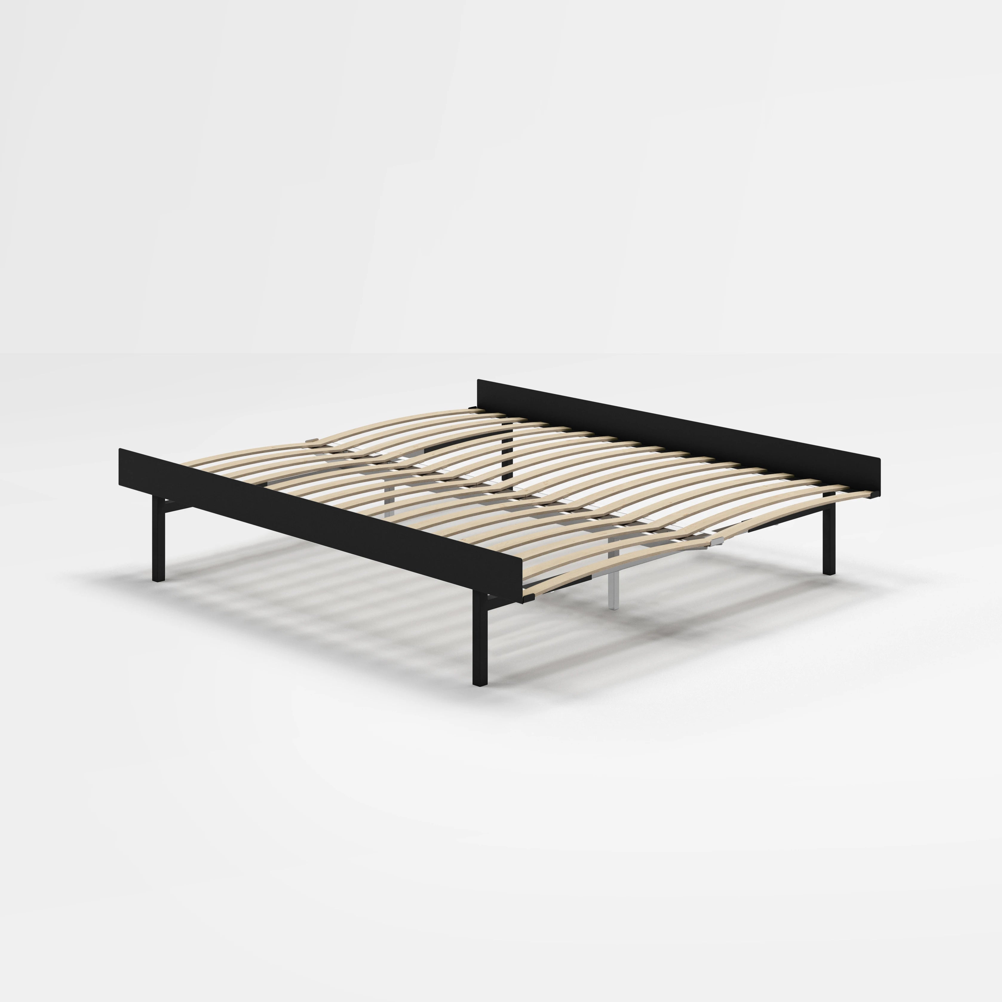 Moebe 160cm Tall Bed in Black - Lifestory