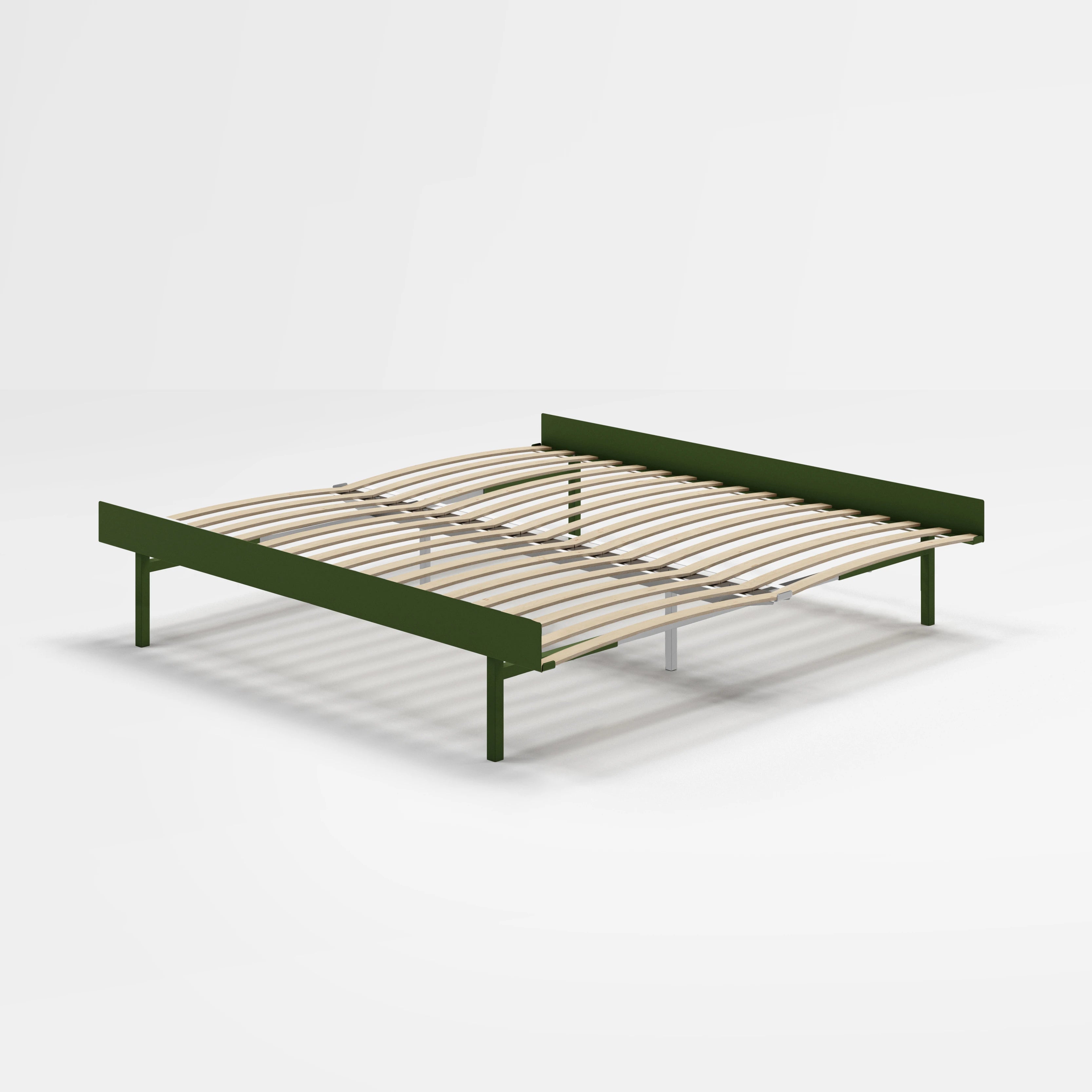 Moebe Tall 180cm Bed in Pine Green - Lifestory