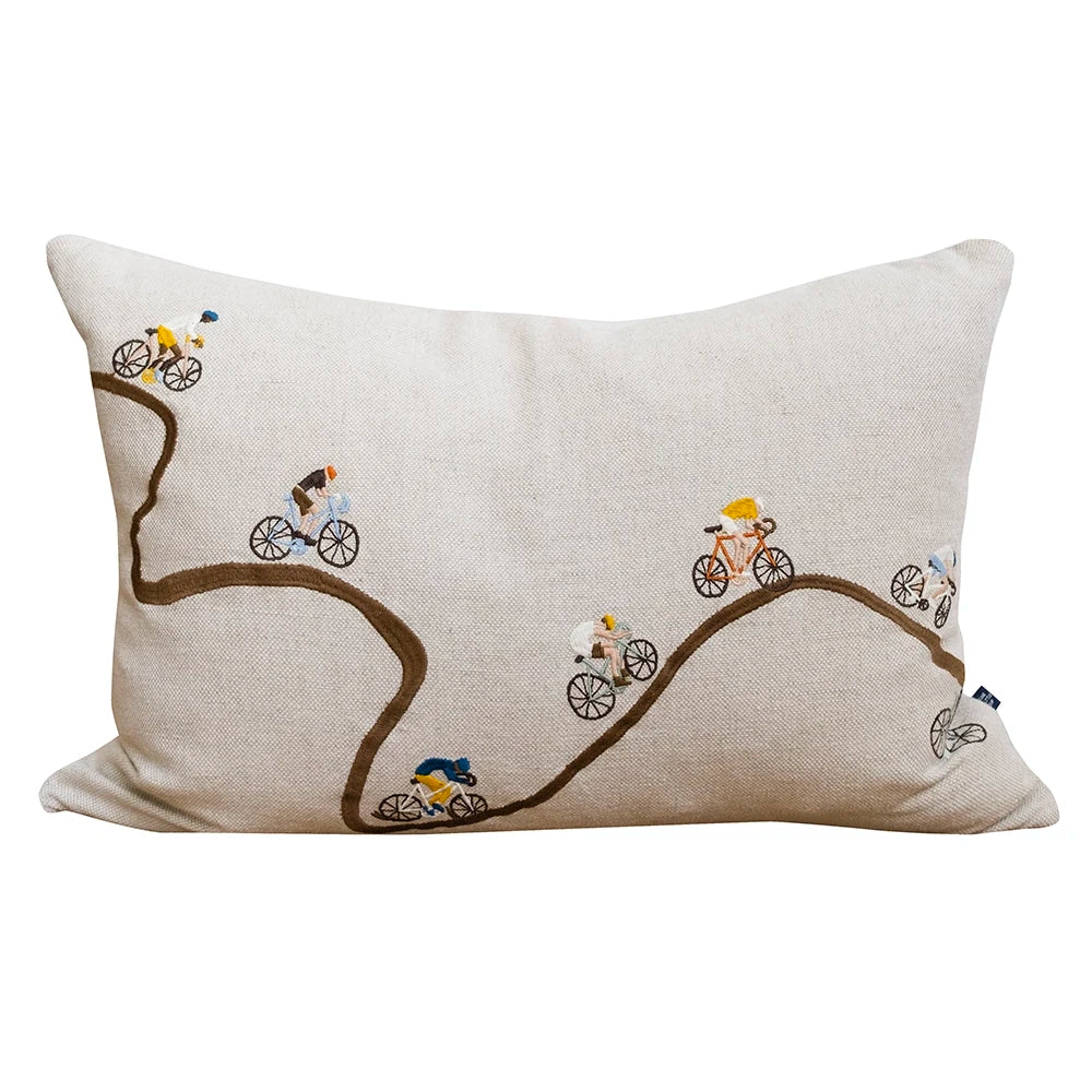 Fine Little Day 'Giro' Embroidered Rectangular Cushion Cover - Optional Inner