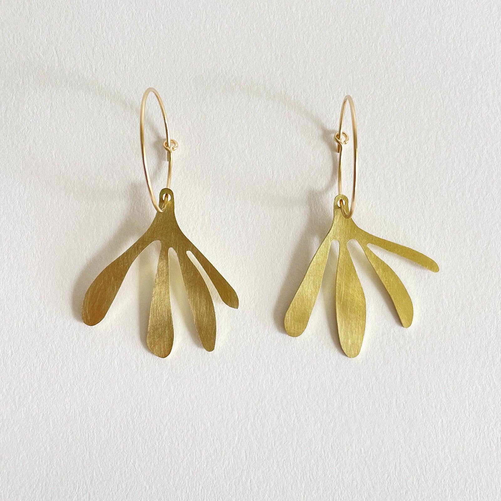 Brass Arame Earrings by Tom Pigeon | Lifestory