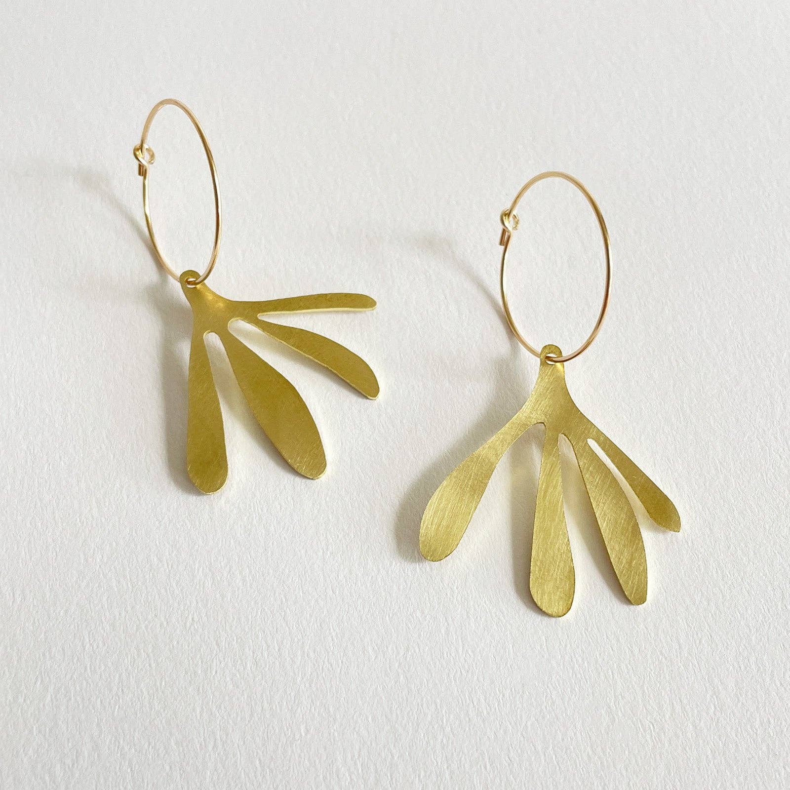 Brass Arame Earrings by Tom Pigeon | Lifestory