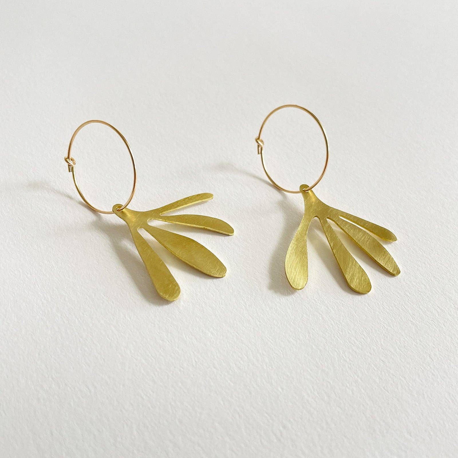 Brass Arame Earrings by Tom Pigeon | Lifestory