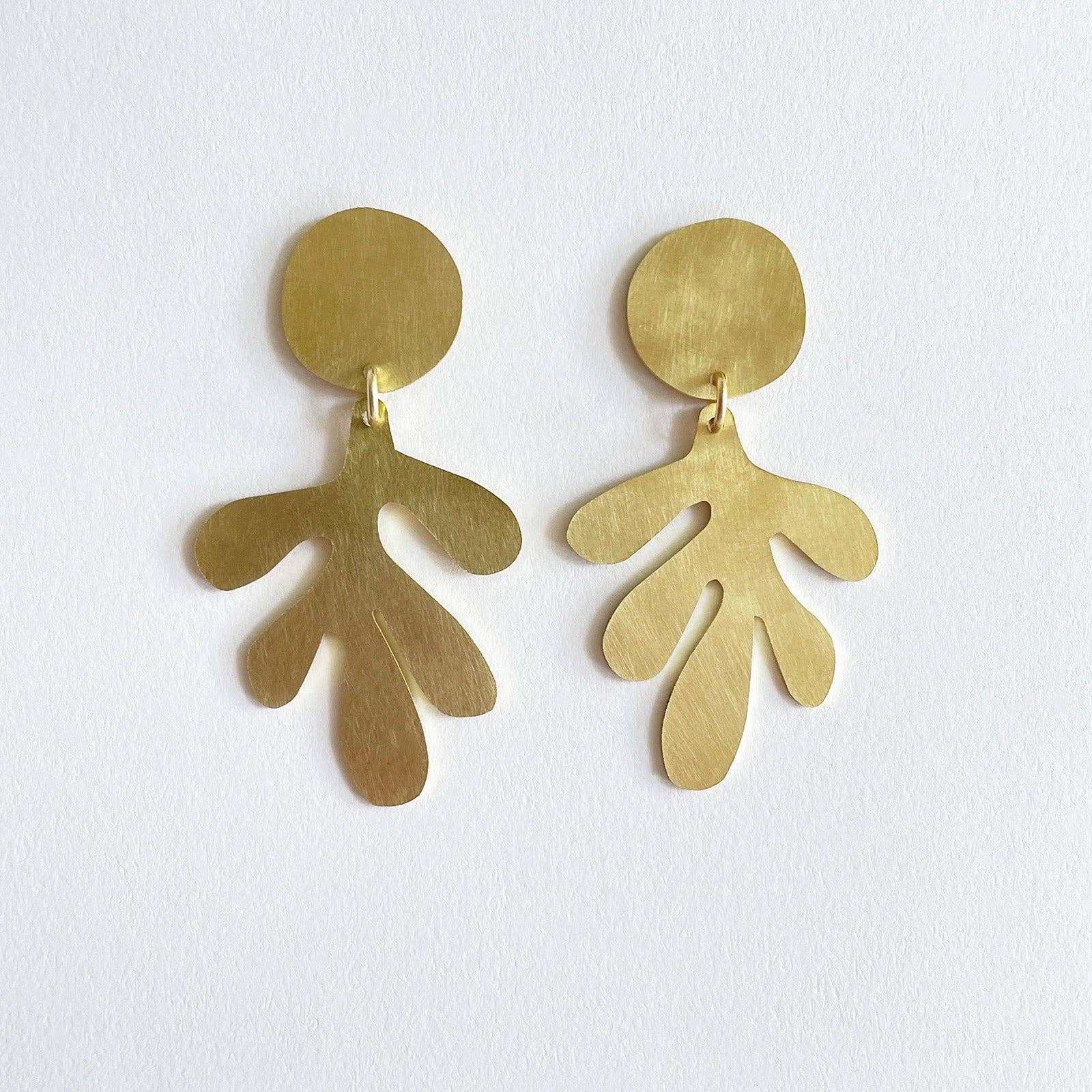 Brass Dulse Earrings by Tom Pigeon | Lifestory