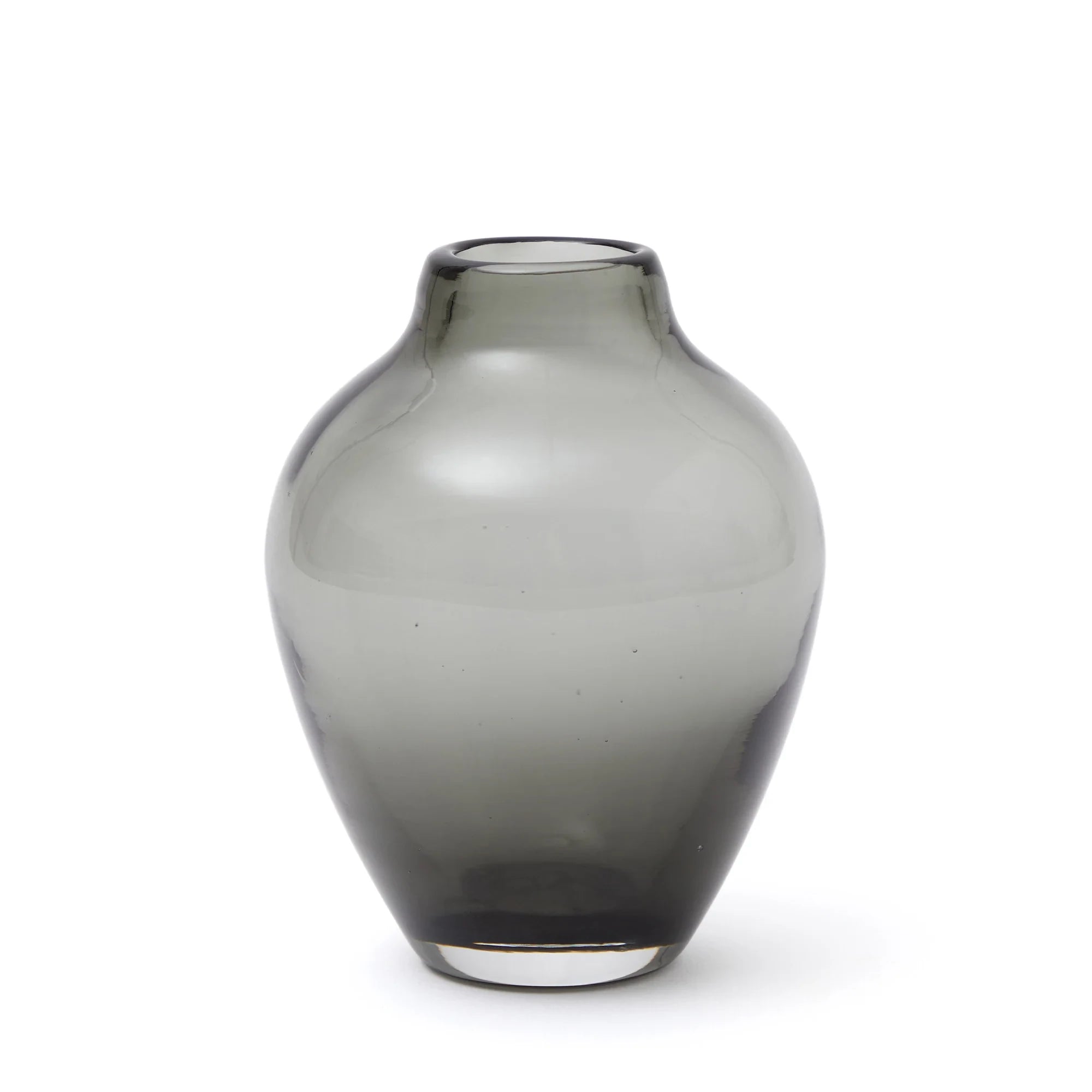 Smoke Grey Tall Fluted Glass Bud Vase by The Conran Shop