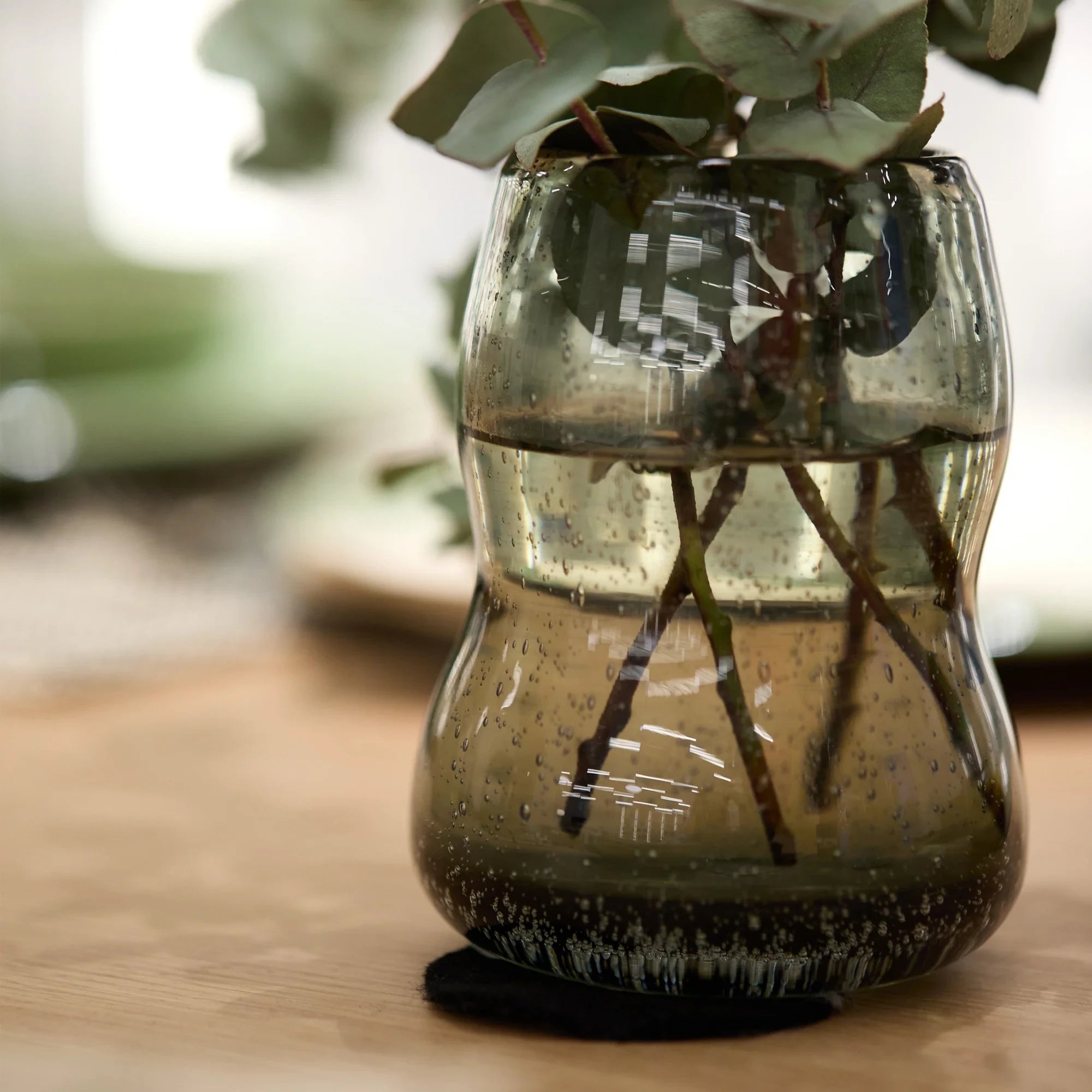 Smoke Grey Short Glass Bud Vase by The Conran Shop