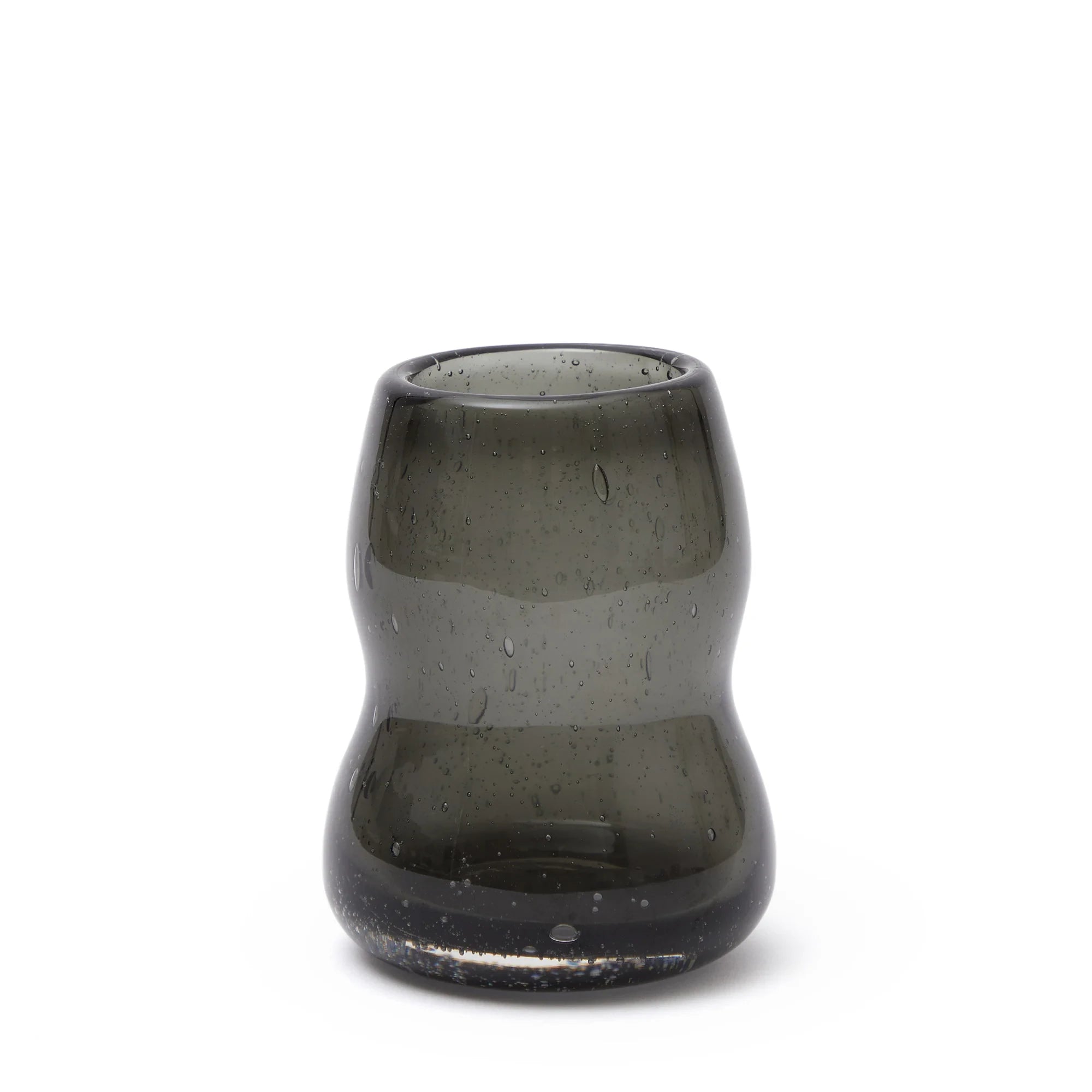 Smoke Grey Short Glass Bud Vase by The Conran Shop