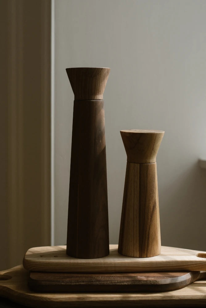 Teak salt mill and mahogany pepper grinder by The Conran Shop - Lifestory