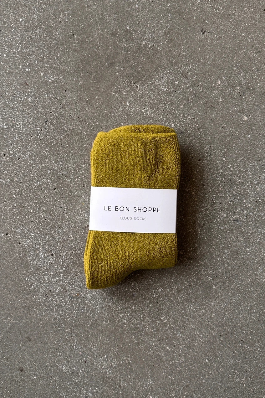 Cloud Socks in Olive Green by Le Bon Shoppe - Lifestory