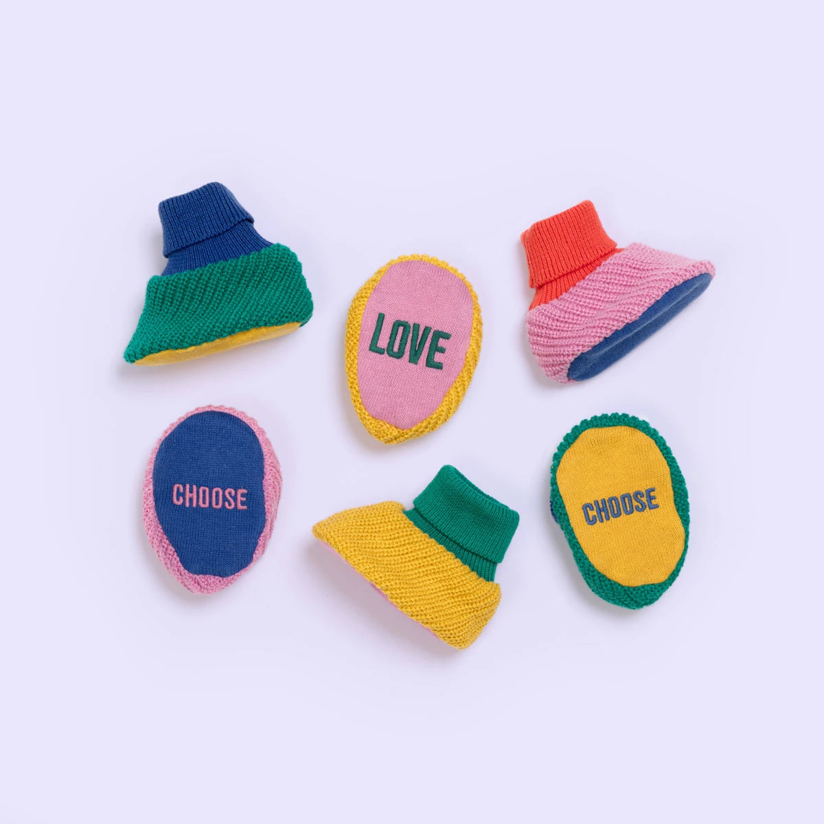 Sophie Home Cotton Knit Baby Slipper Socks | Choose Love