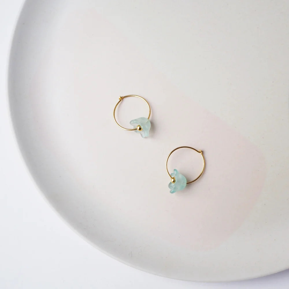 Bloom Hoops - Aqua by Custom Made | Lifestory