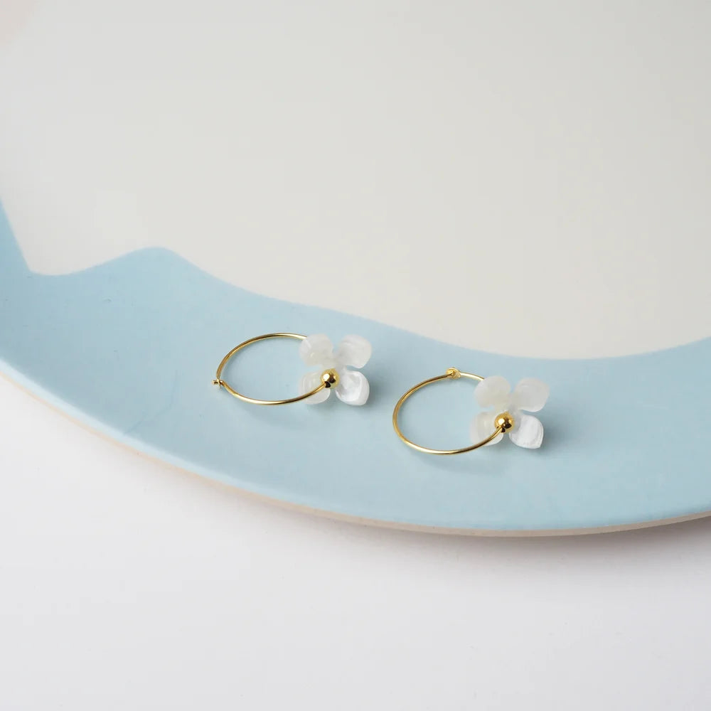 Bloom Hoops - White by Custom Made | Lifestory