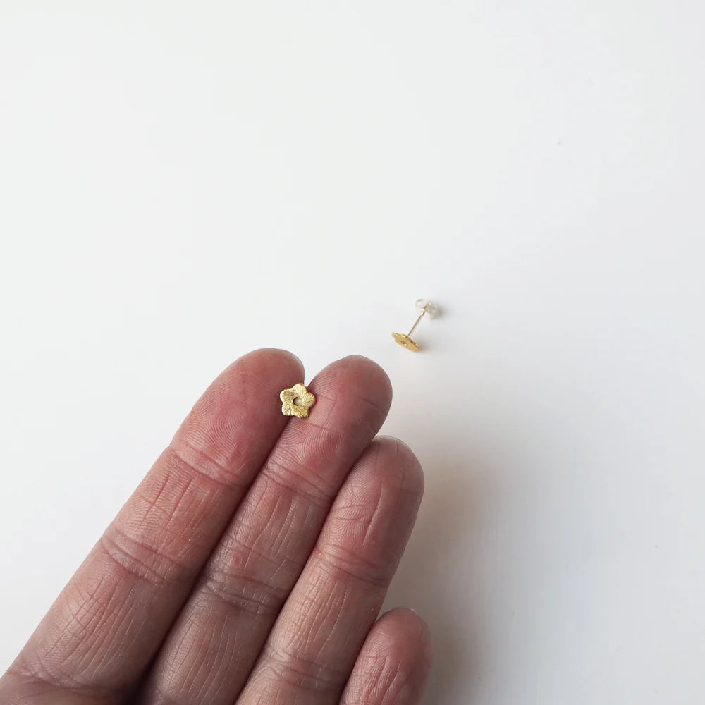 Minima Studs - Tiny | Gold Plated Brass | by Custom Made