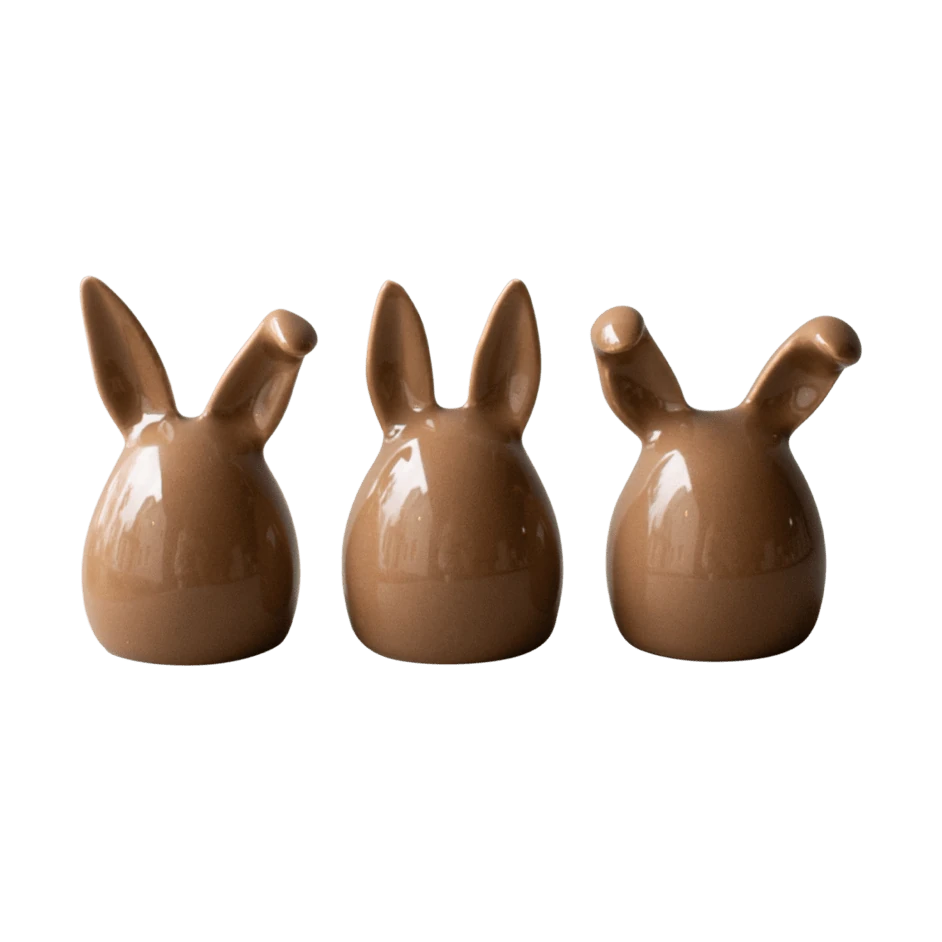 Rabbit Triplets | Pack of 3 | Shiny Nougat | Ceramic | by DBKD