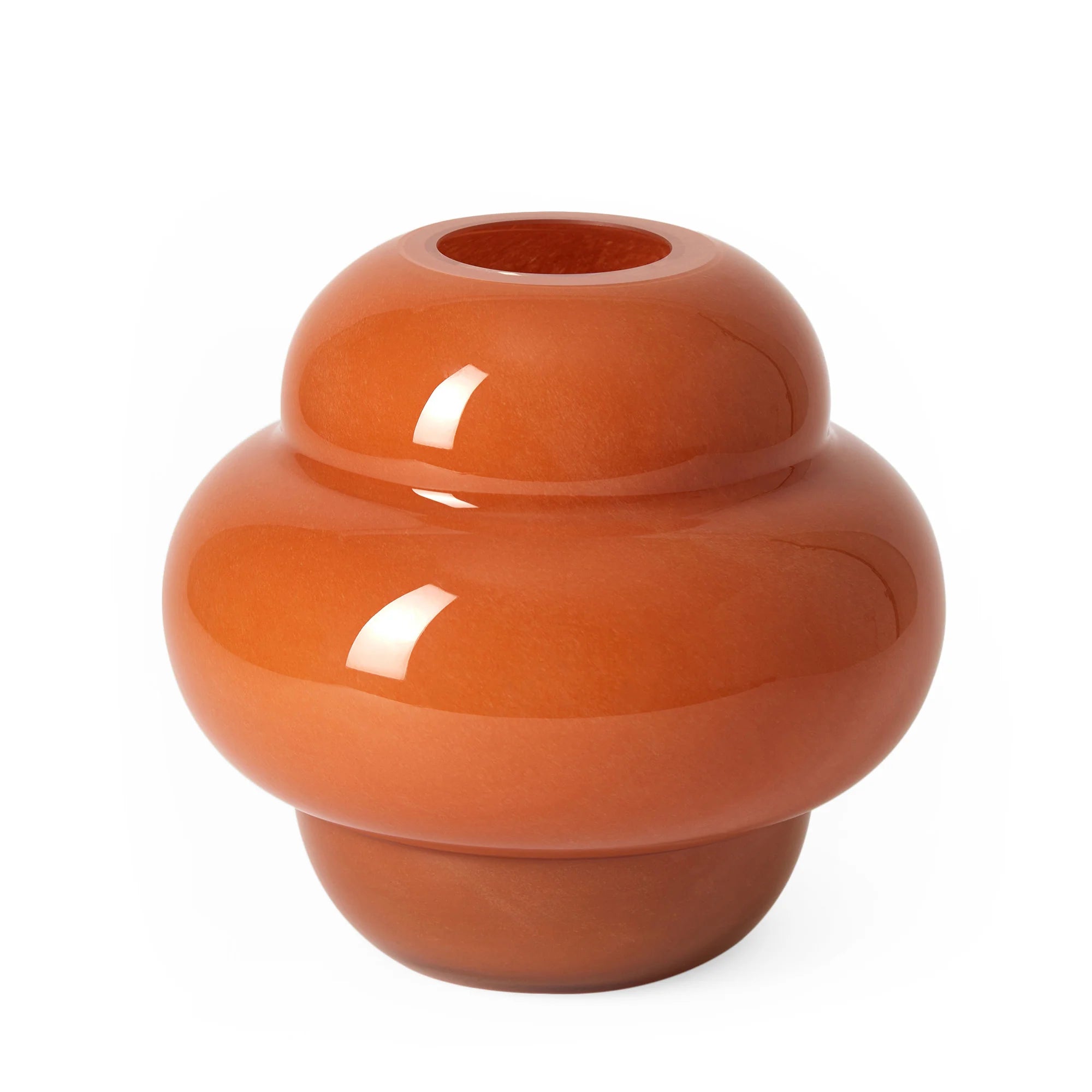 Deep Coral Glass Vase by the Conran Shop