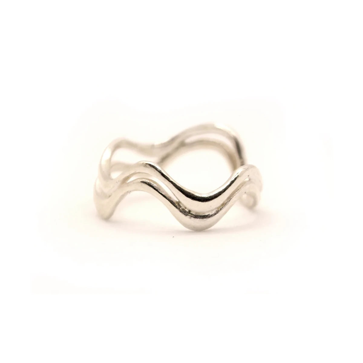 Double Saccostrea Ring in Silver by Hannah Bourn