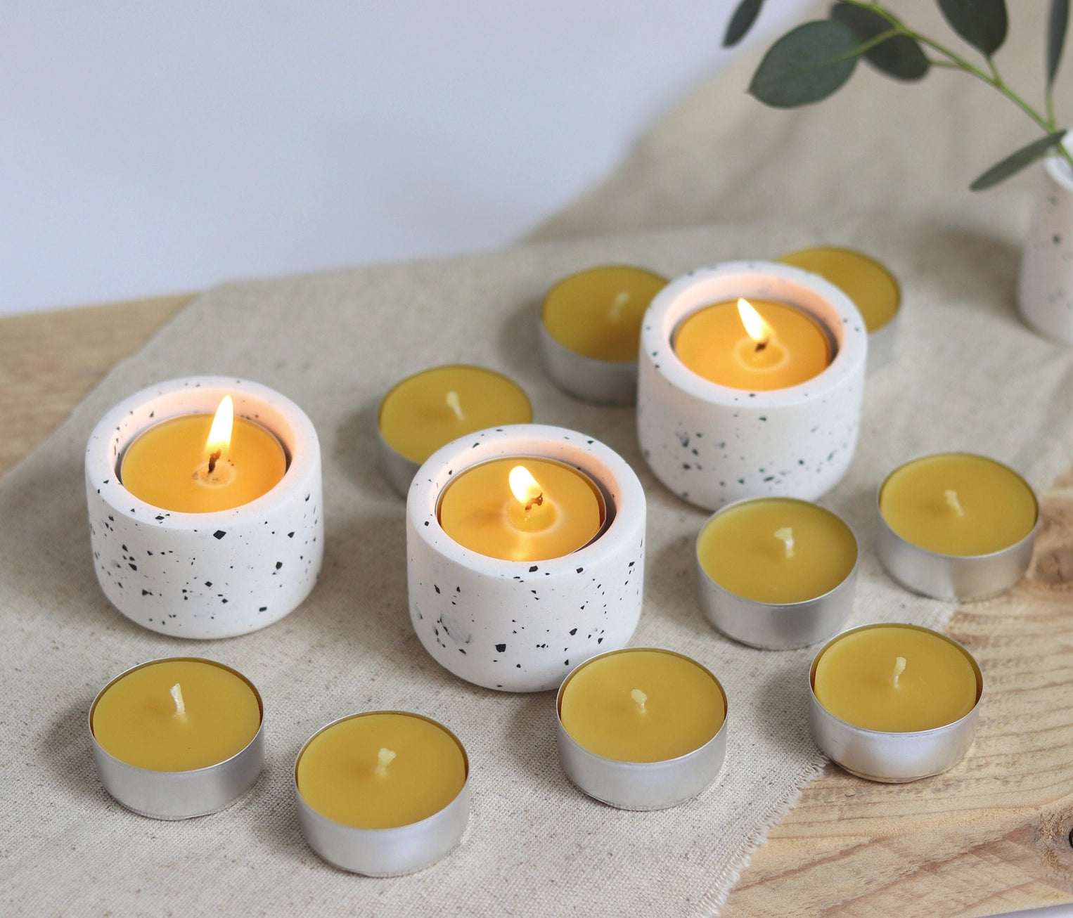 Beeswax Tealight Candles by Five Bees Yard