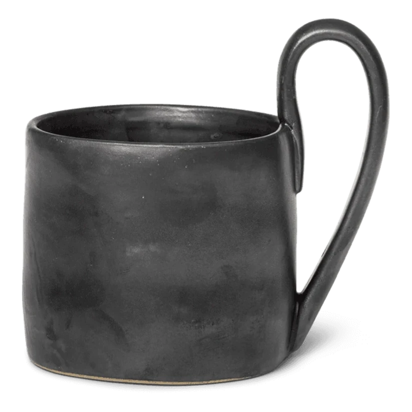 Flow Mug | Black | Ceramic | by ferm Living - Lifestory