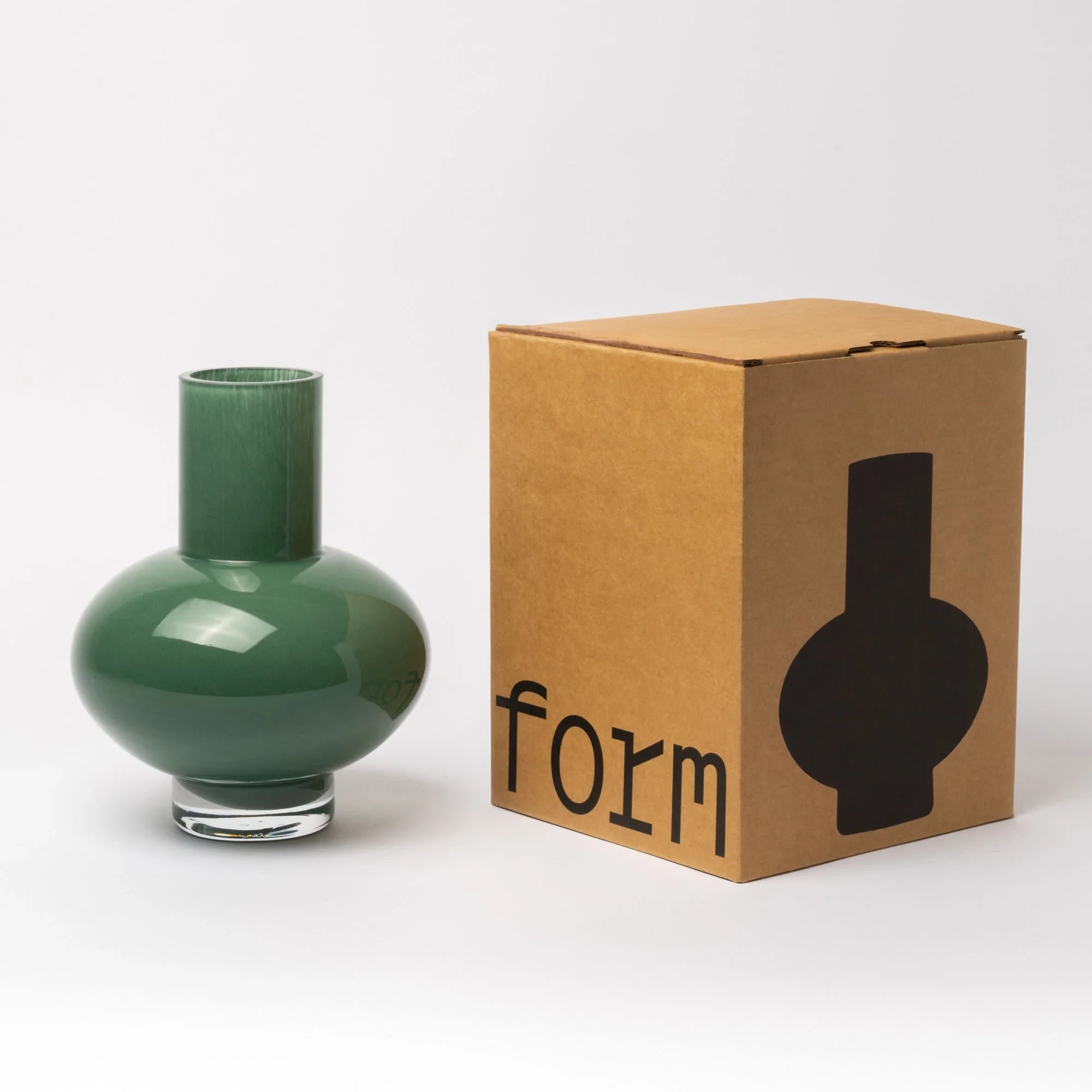 Teal Form Glass Vase by The Conran Shop