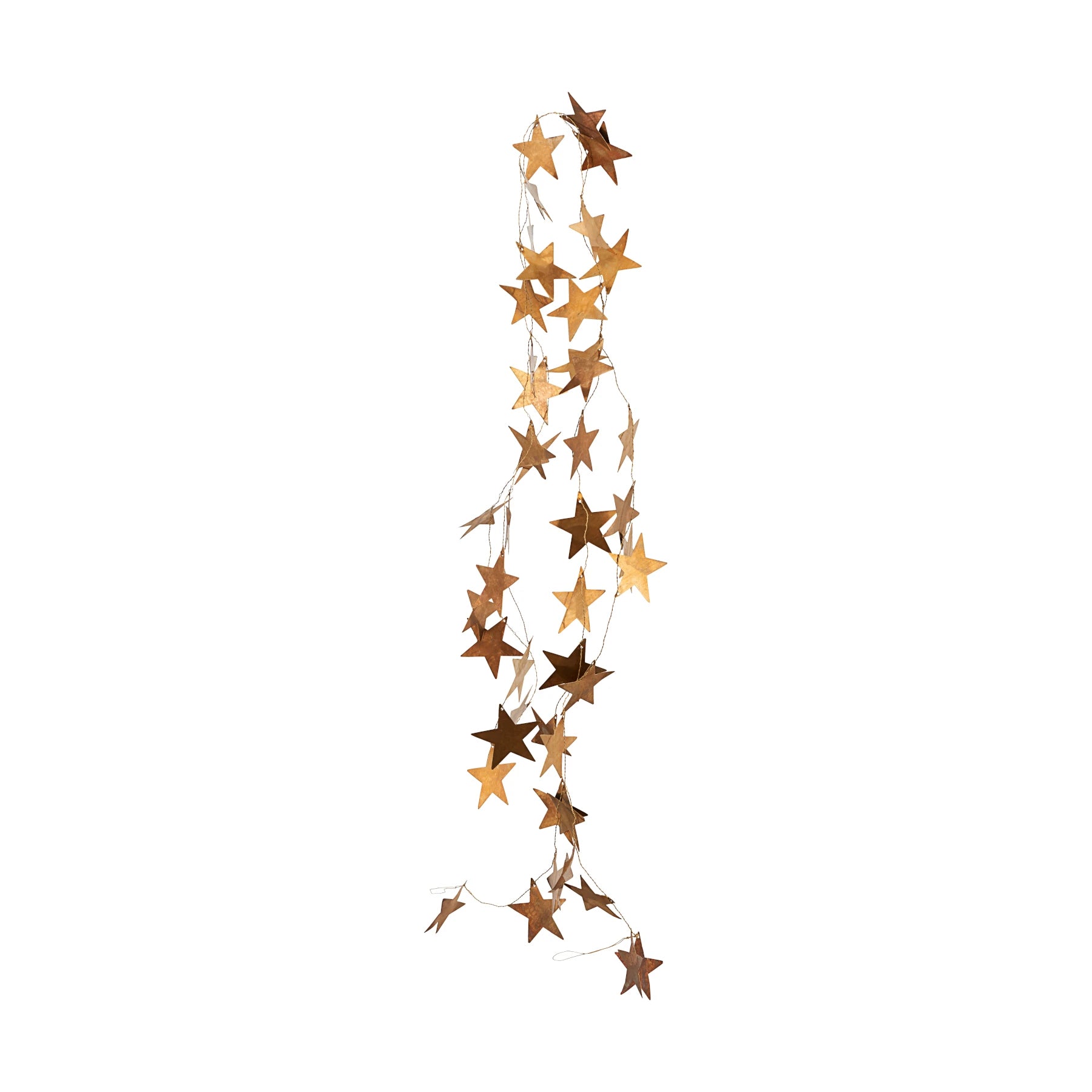 House Doctor antique brass star garland against a white background