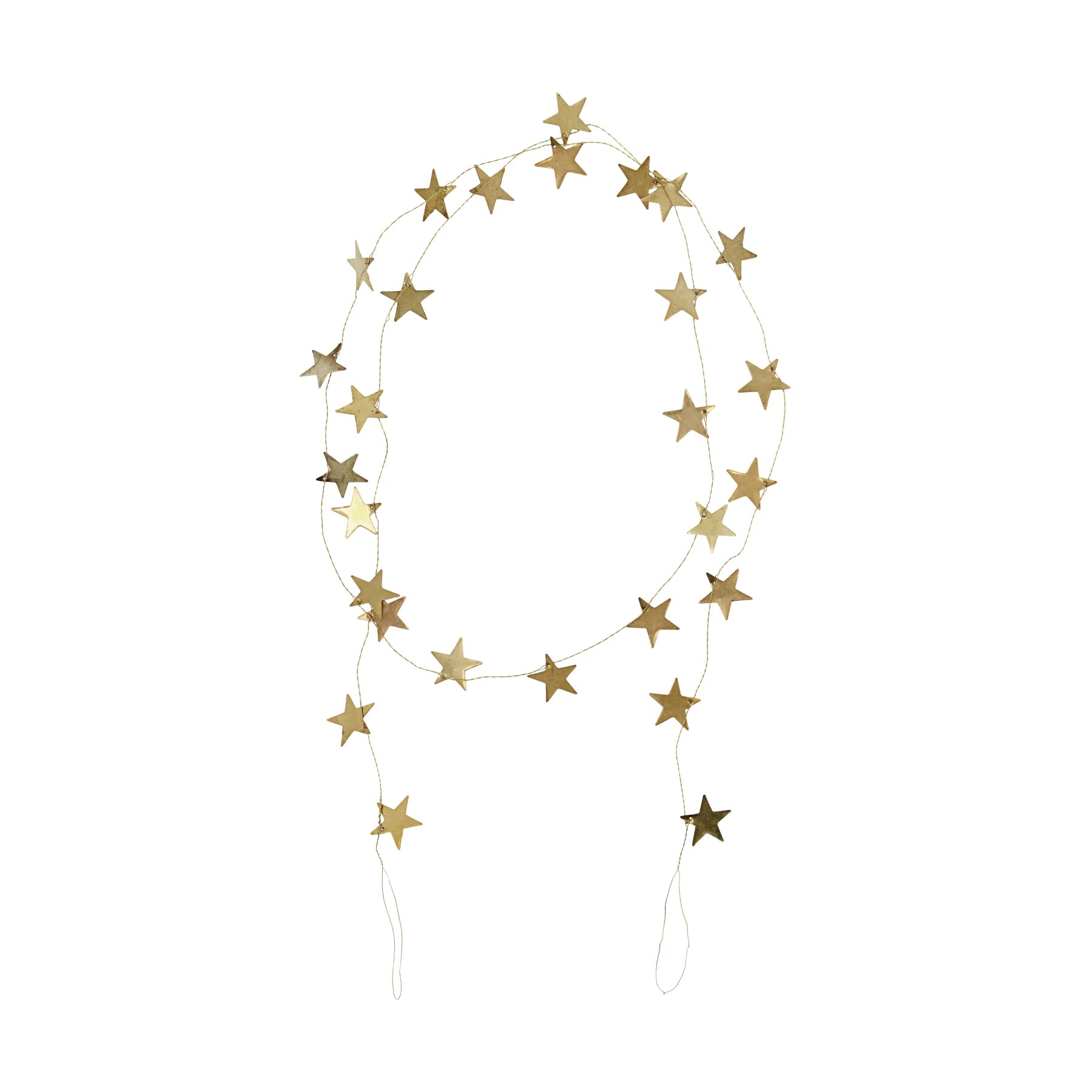 House Doctor antique brass star garland on a white background