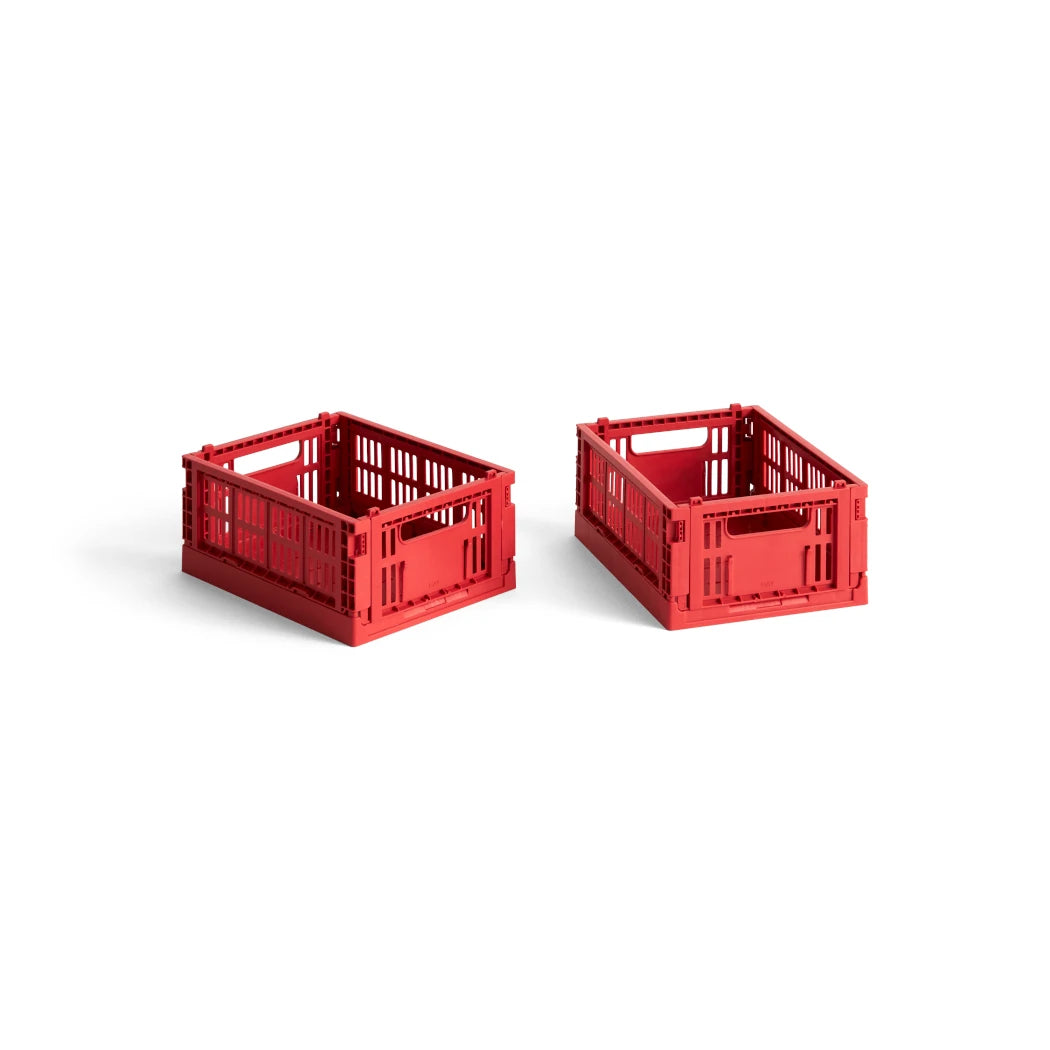 Colour Crate - Collapsible | Mini - Set of 2 | 100% Recycled Plastic | by HAY