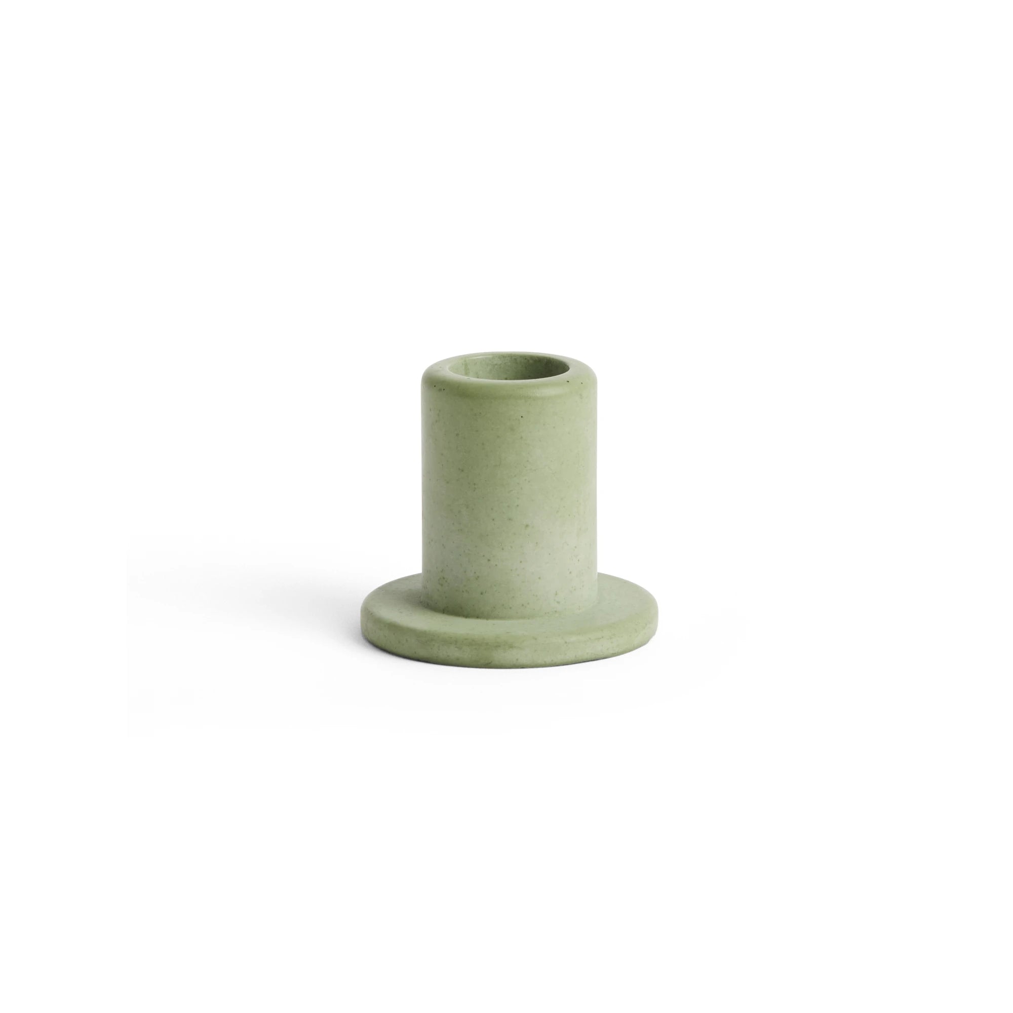 HAY Dusty Green Small Tube Candleholder Concrete | Lifestory