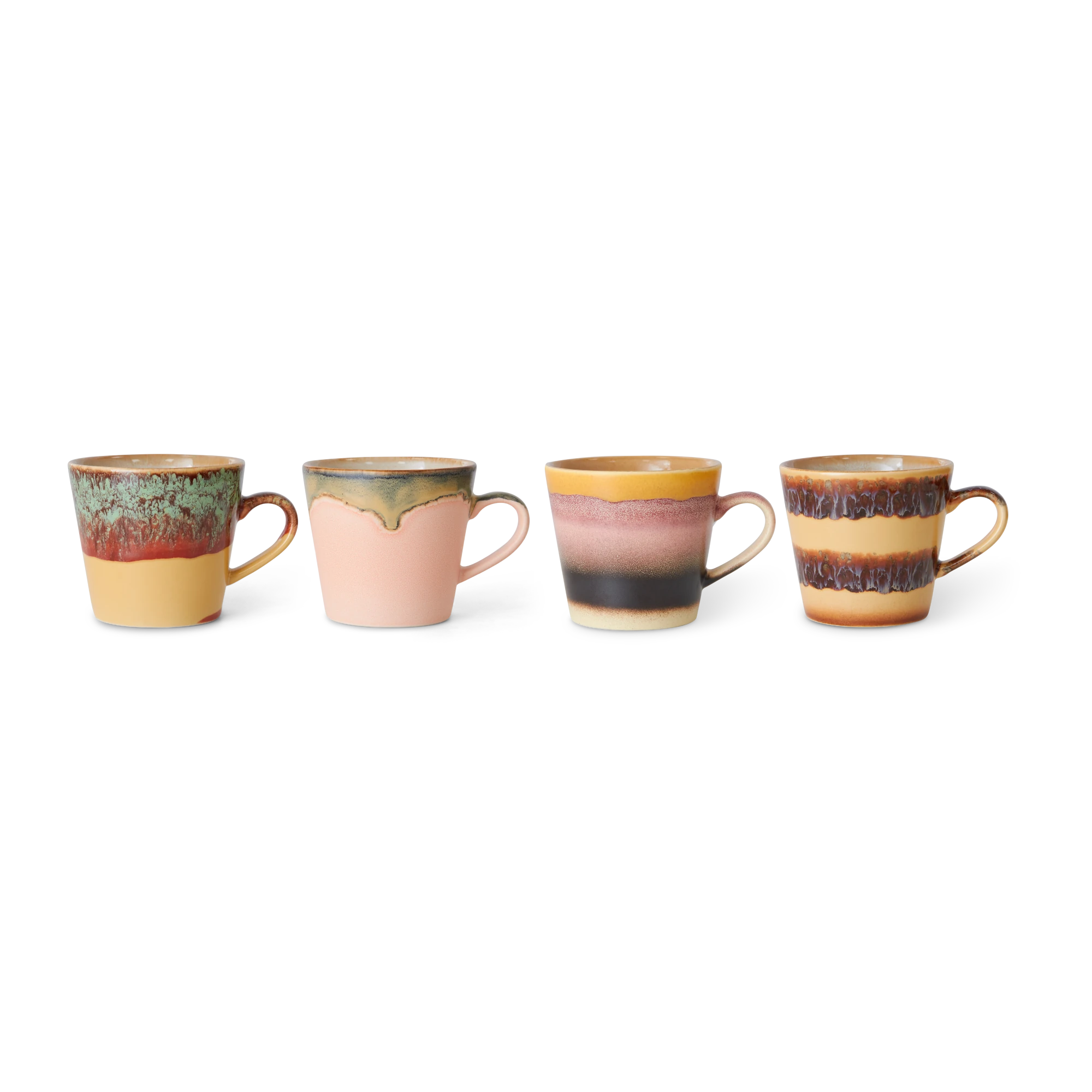 HKLIVING Set of 4 Cappuccino Mugs in 'Verve' or 'Vista'