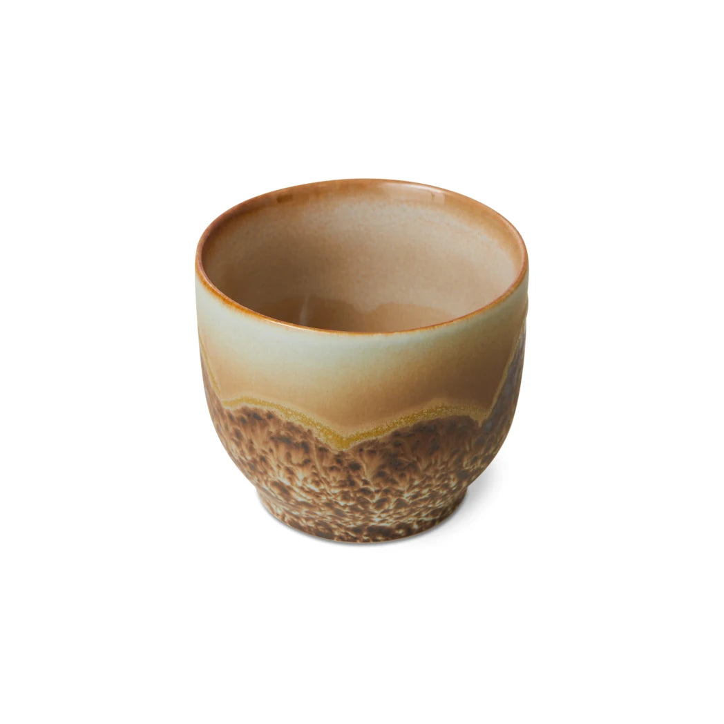 HKLIVING Single Café Cup in Shell glaze on a white background