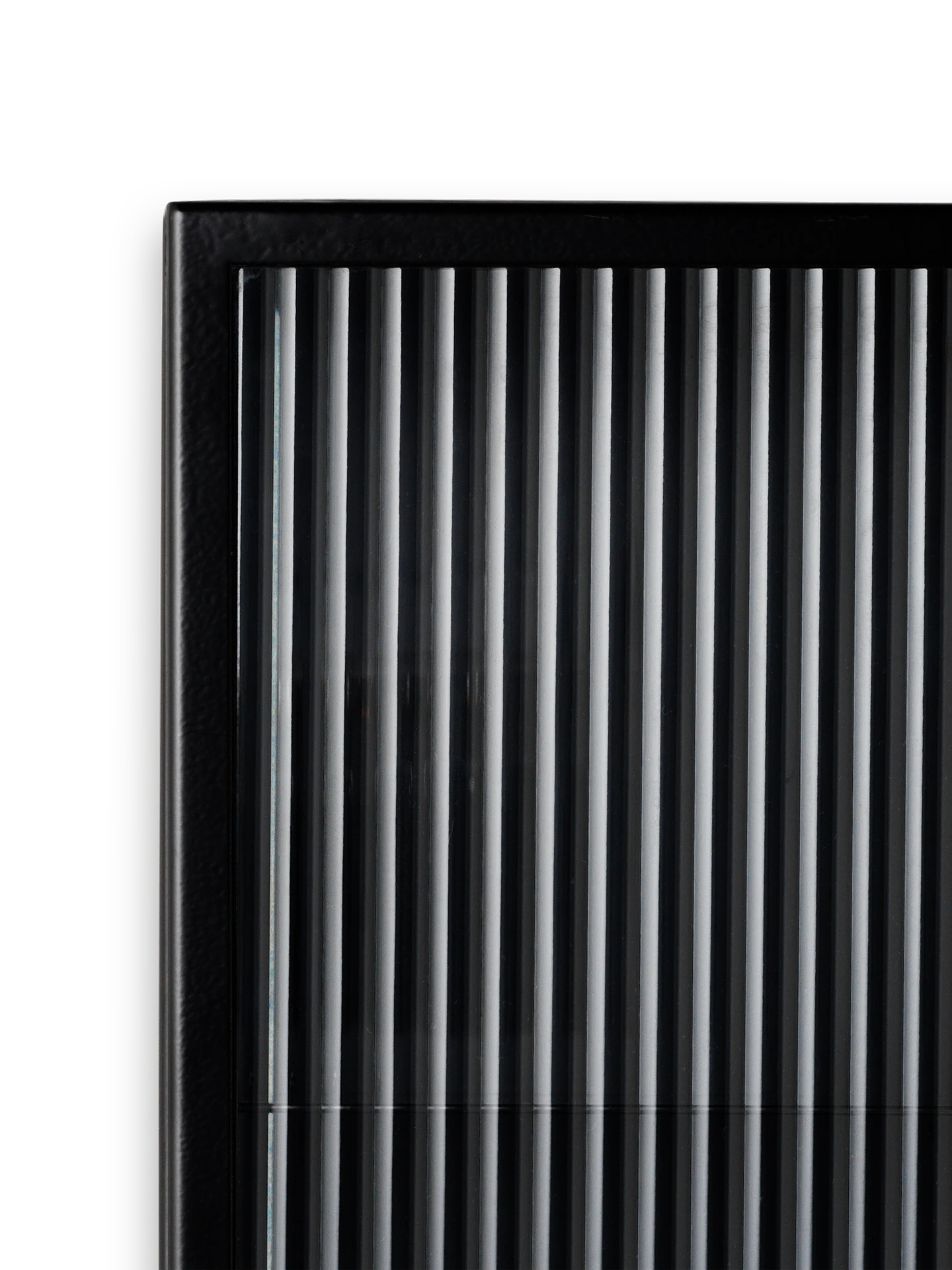 Glass Cabinet | Haze Reeded-Glass Wall Cabinet in Black - Lifestory - ferm Living