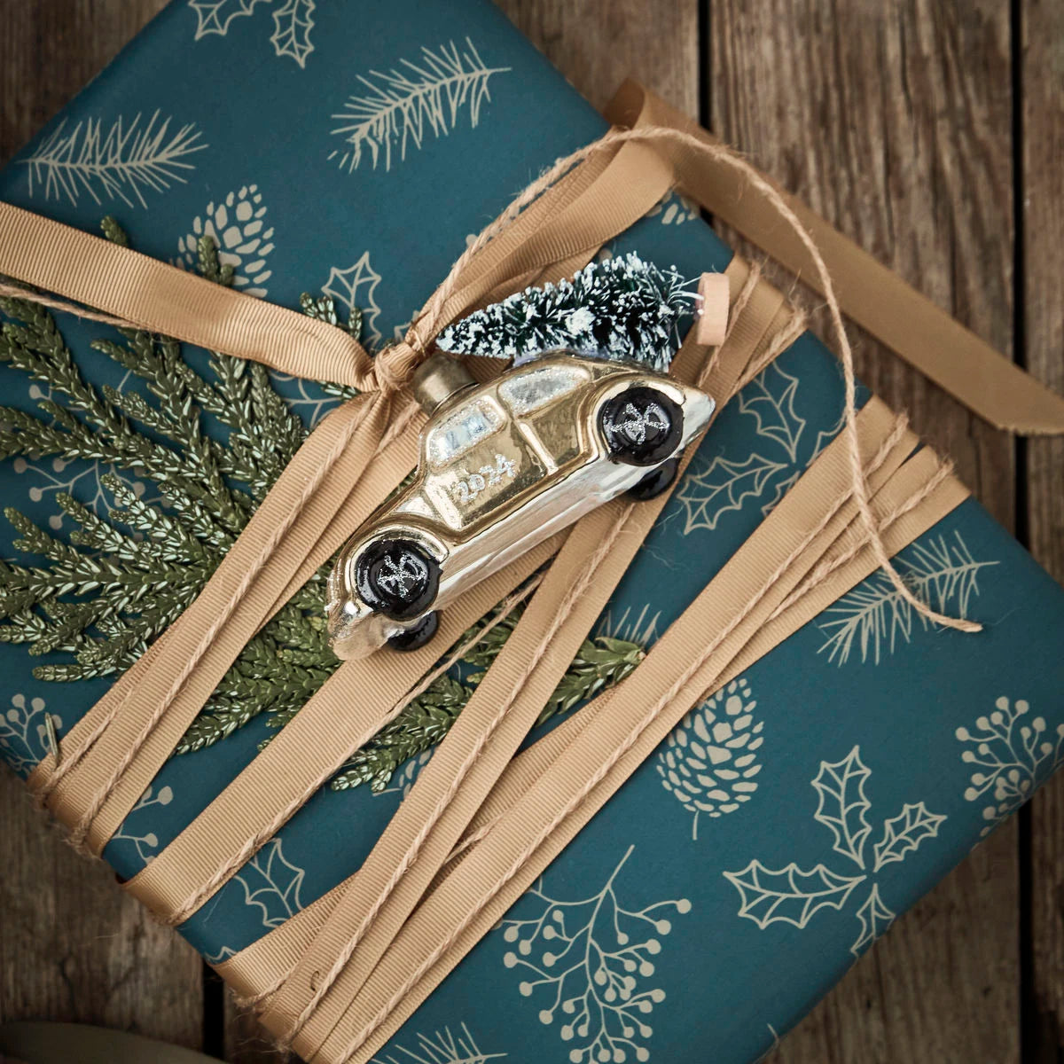 House Doctor Hanging Christmas Car Ornament in Shiny Gold | Lifestory